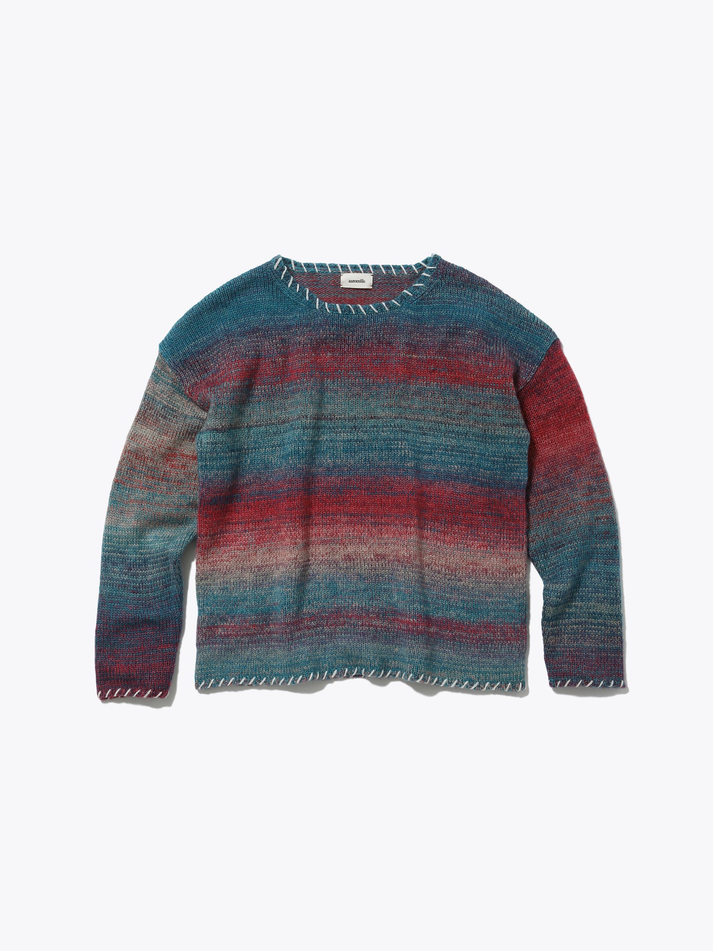 SPACY BOAT NECK TOPS COLOR MIX YARN AM-K0308 Pink