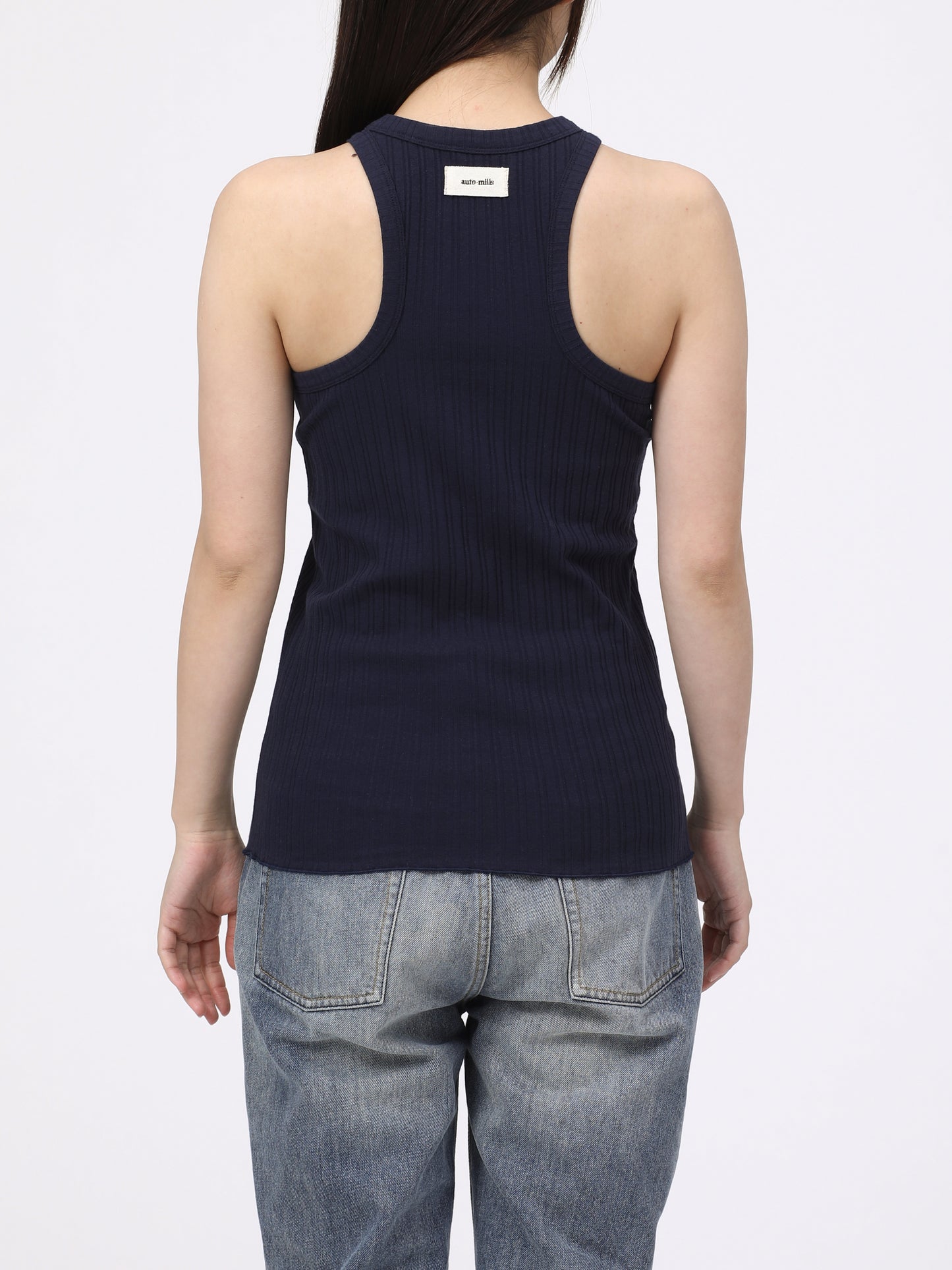 LOVER TANK TOP RIB STRETCH JERSEY BICOLOR AM-C0413