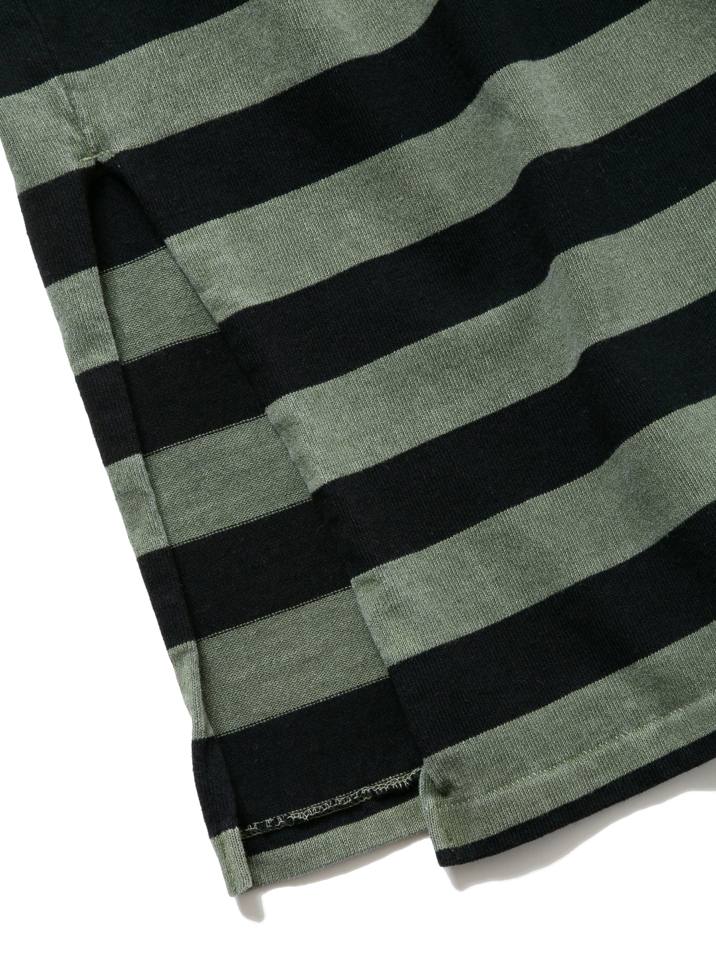 BAGGY L/S TEE COTTON BORDER JERSEY AM-C0104 Olive