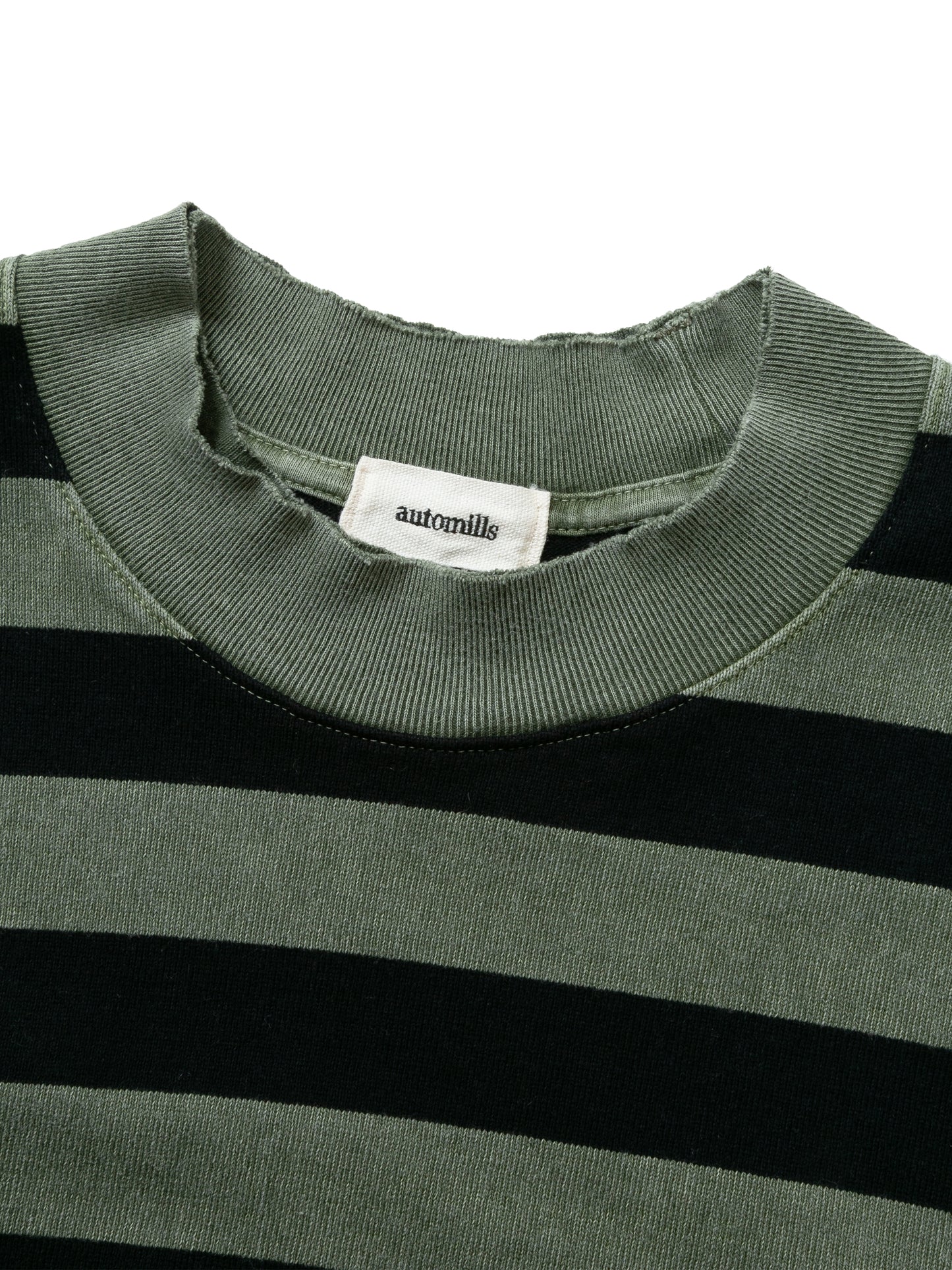 BAGGY L/S TEE COTTON BORDER JERSEY AM-C0104 Olive