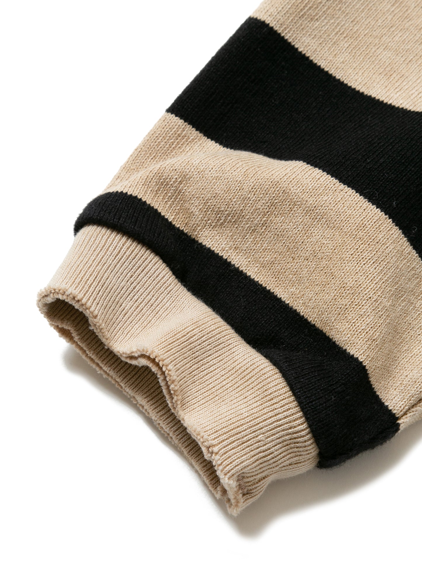 BAGGY L/S TEE COTTON BORDER JERSEY AM-C0104 Beige