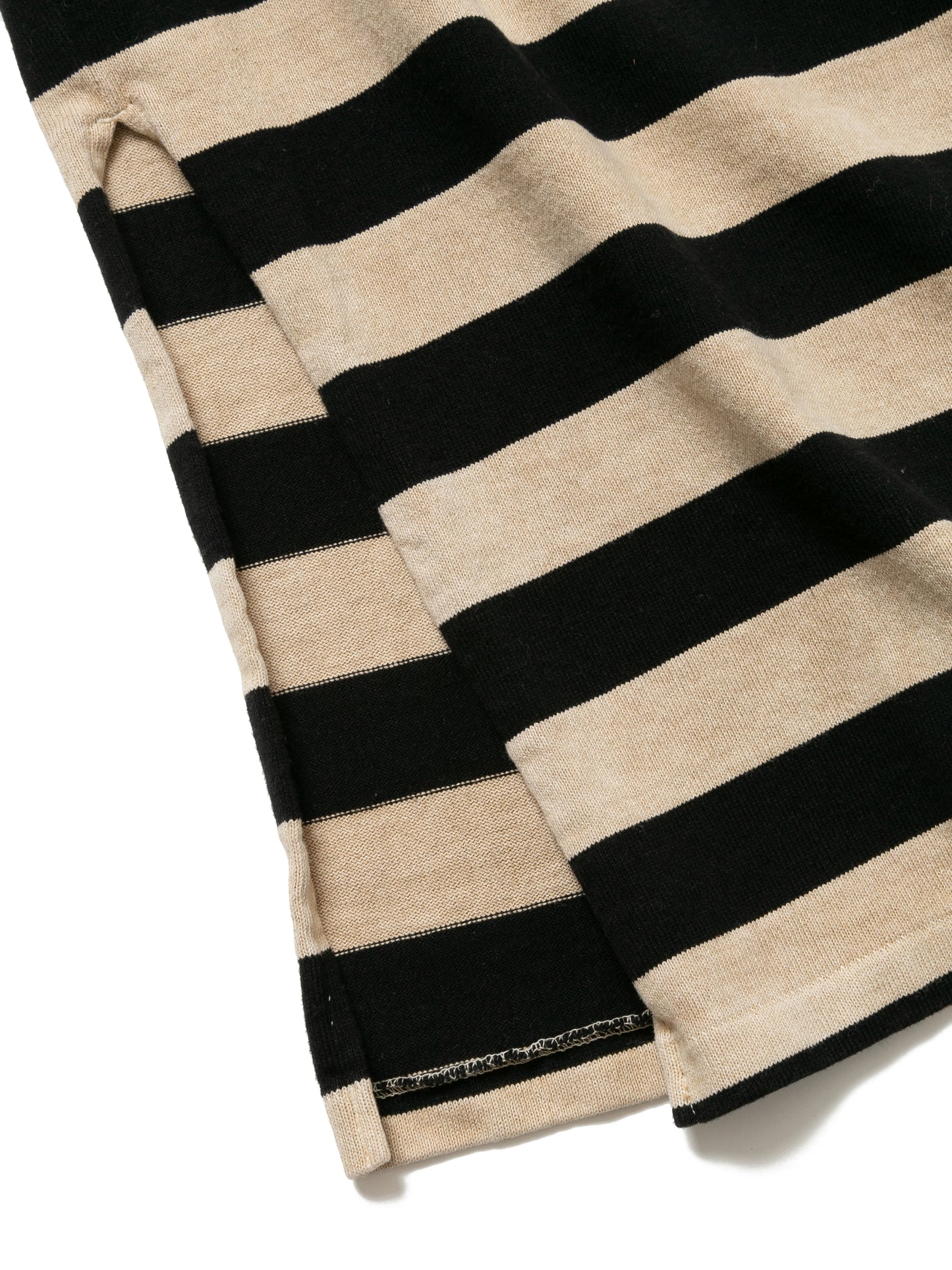 BAGGY L/S TEE COTTON BORDER JERSEY AM-C0104 Beige