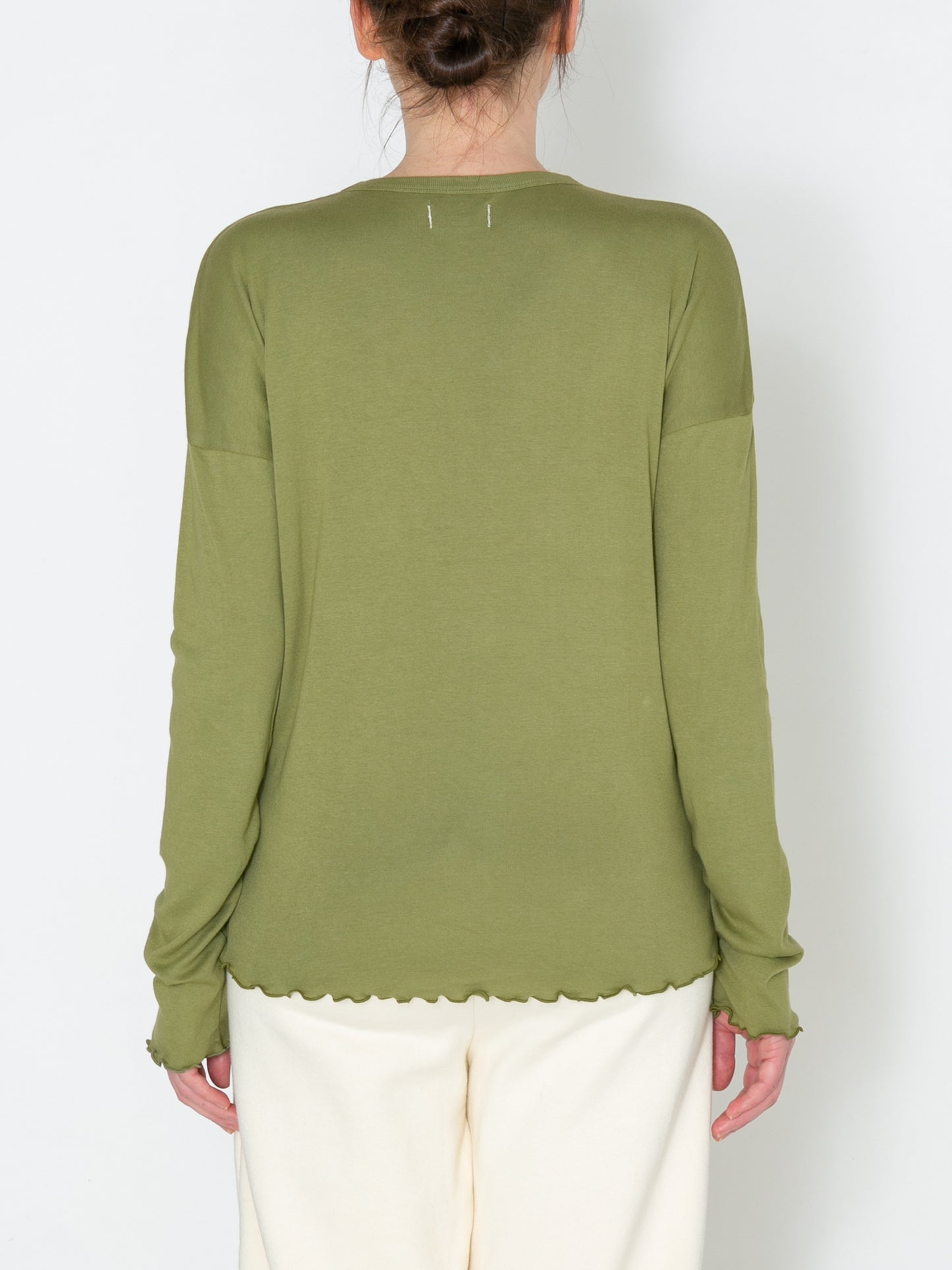 LOVER L/S TEE ORGANIC COTTON STRETCH JERSEY AM-C0101 Olive