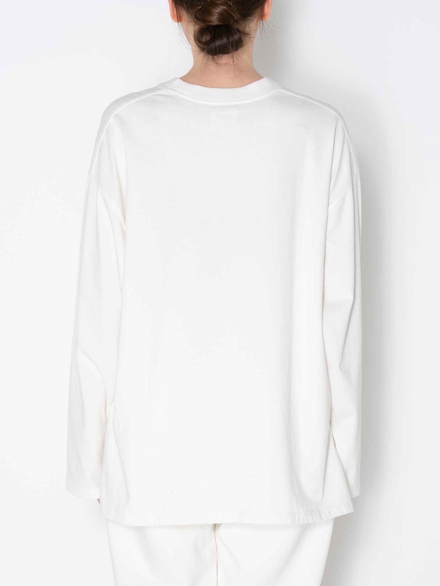 BAGGY L/S TEE ORGANIC COTTON JERSEY AM-C0003 O.White