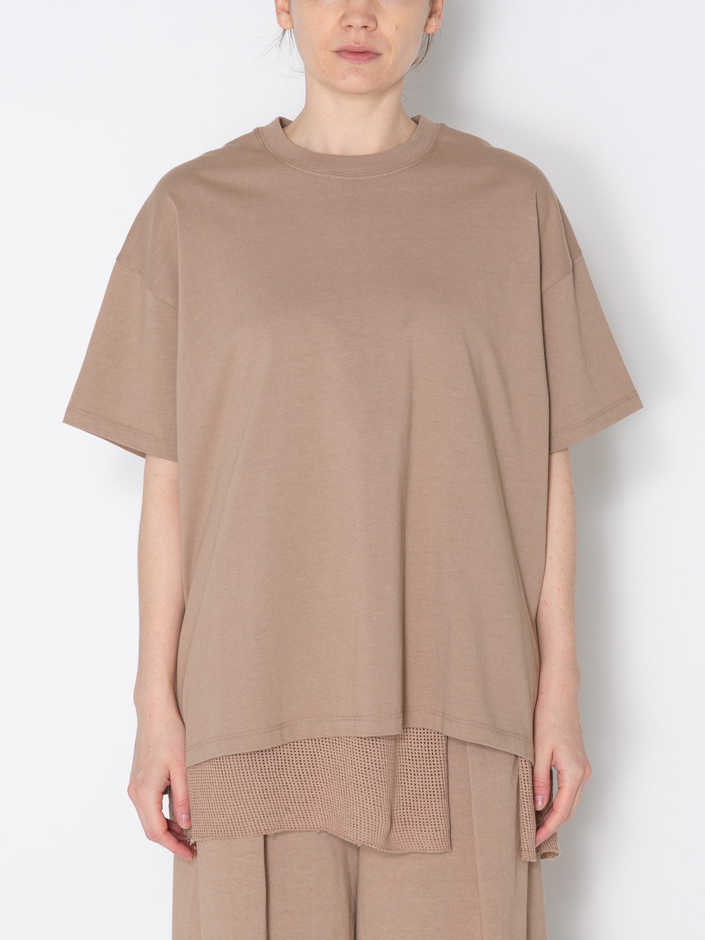 BAGGY S/S TEE ORGANIC COTTON JERSEY AM-C0004 Beige