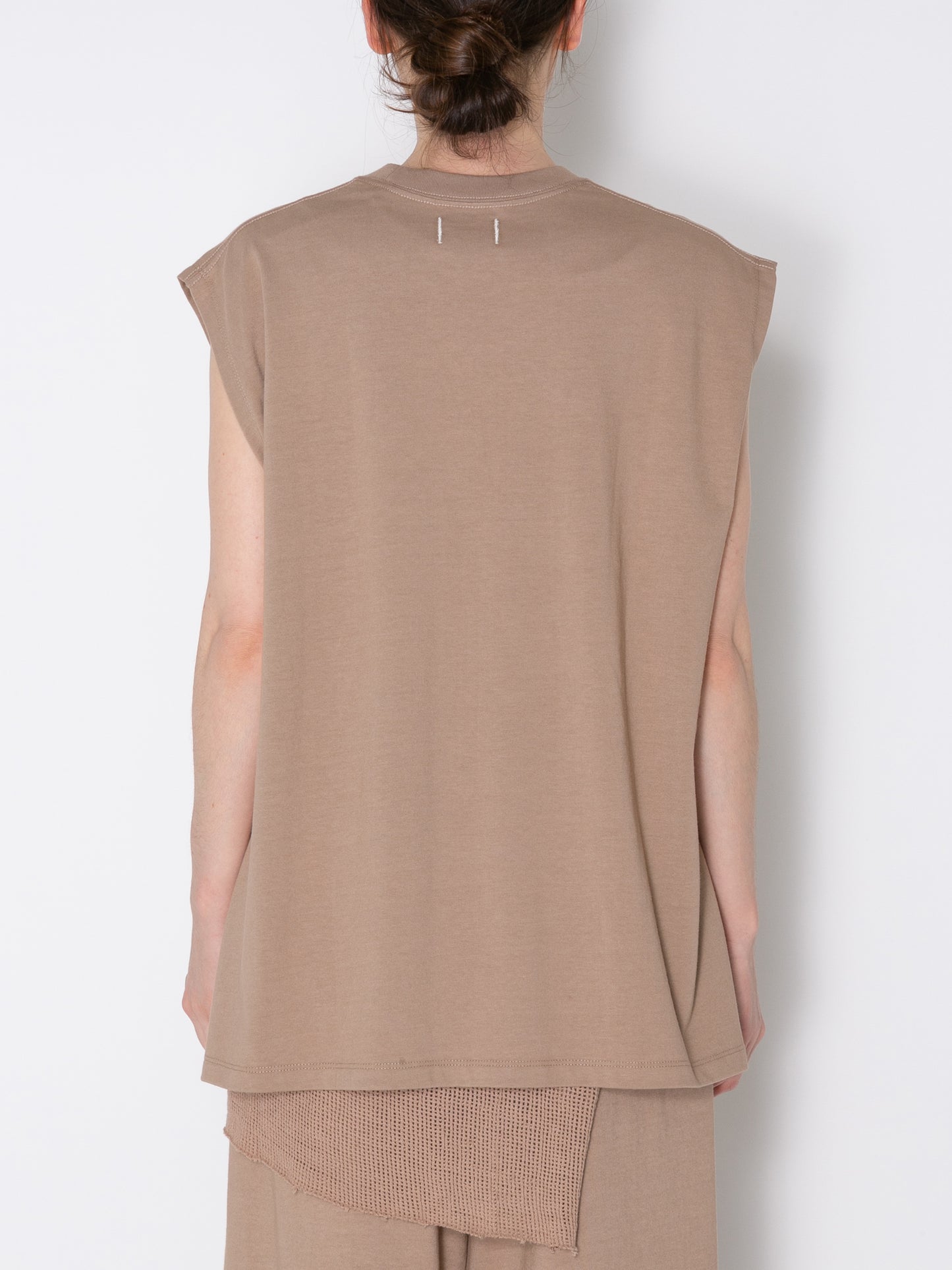 BAGGY N/S TEE ORGANIC COTTON JERSEY AM-C0005 Beige