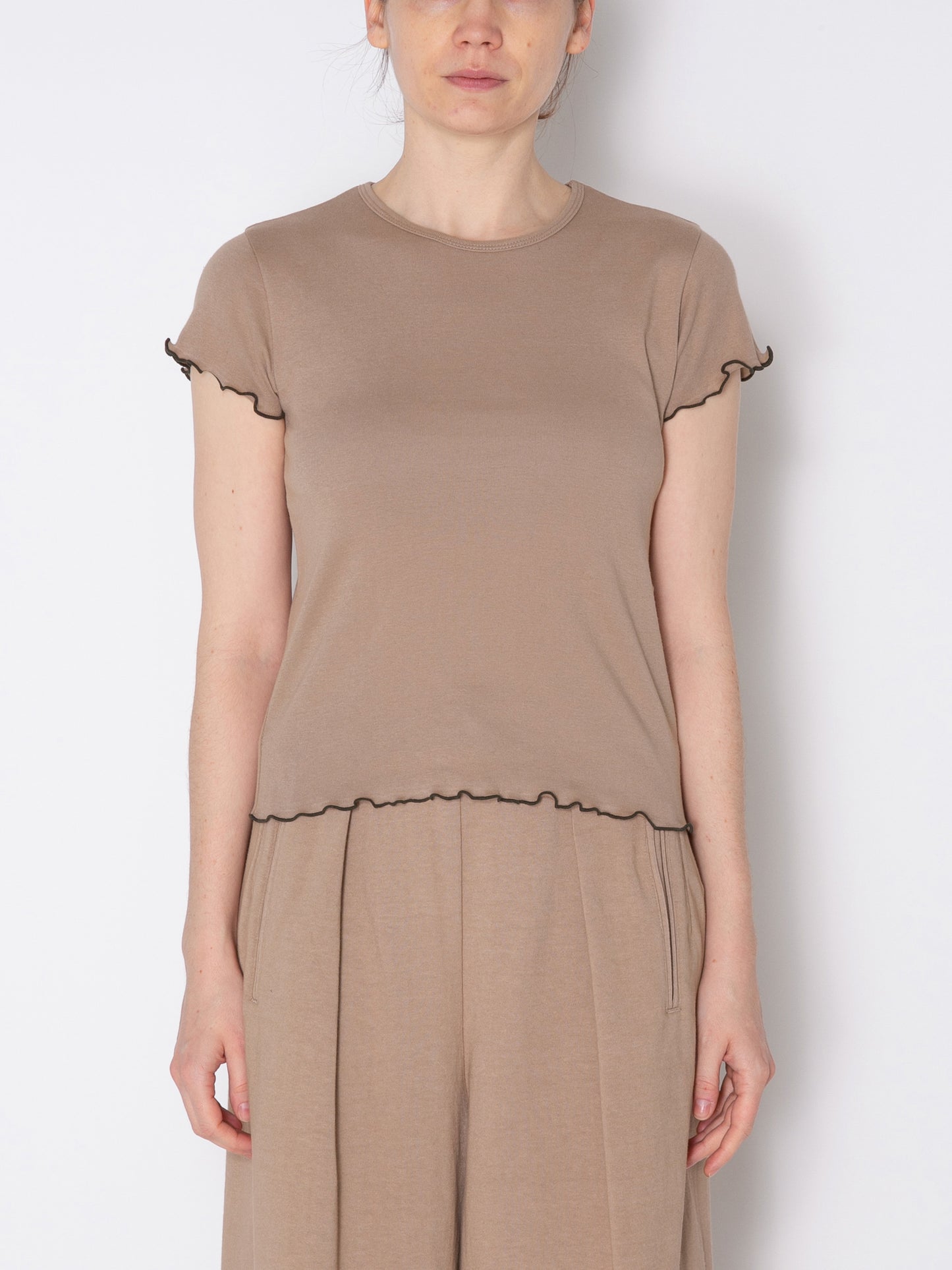 LOVER S/S TEE ORGANIC COTTON STRETCH JERSEY AM-C0011 Beige