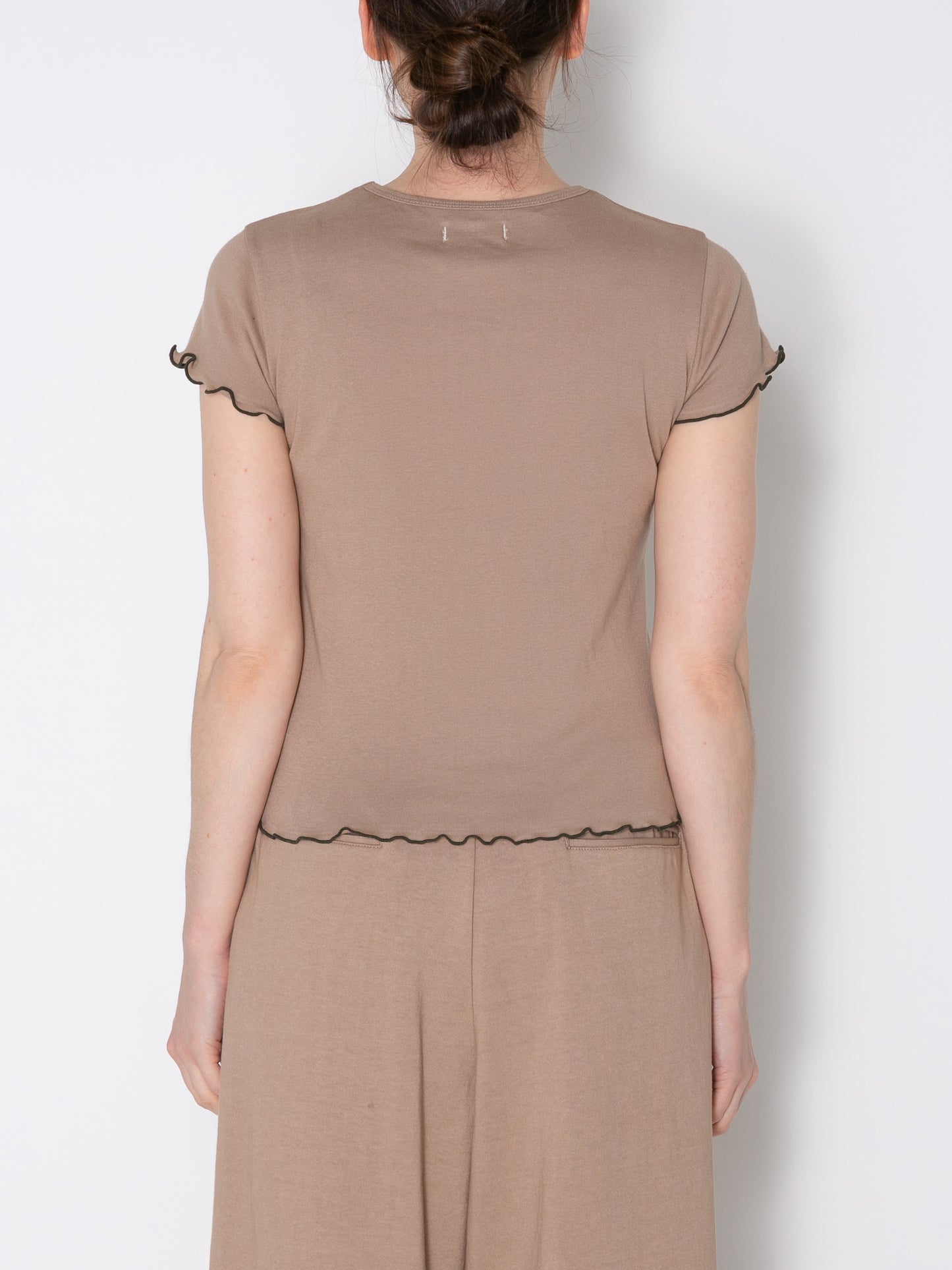 LOVER S/S TEE ORGANIC COTTON STRETCH JERSEY AM-C0011 Beige