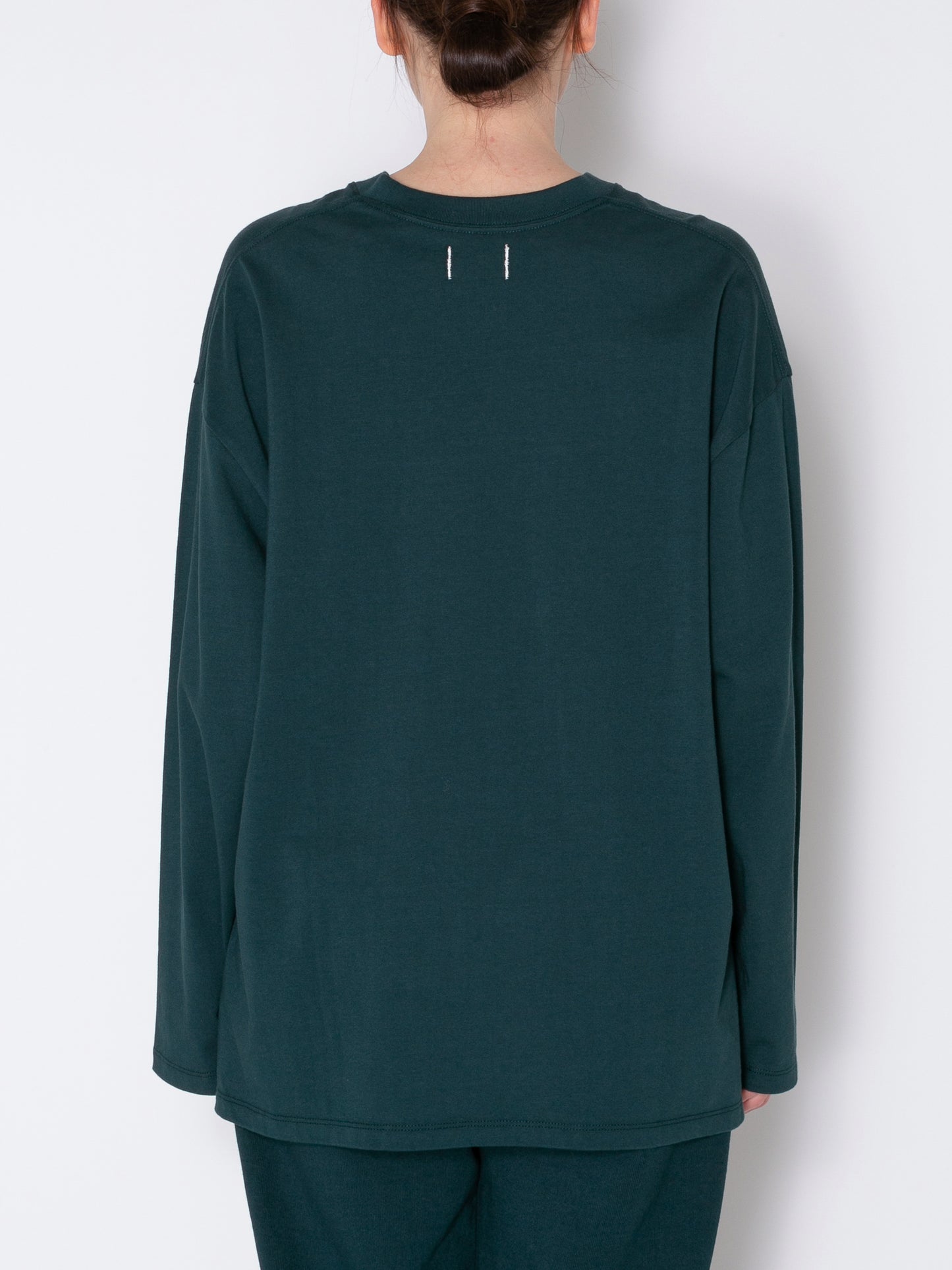 BAGGY L/S TEE ORGANIC COTTON JERSEY AM-C0003 Forest