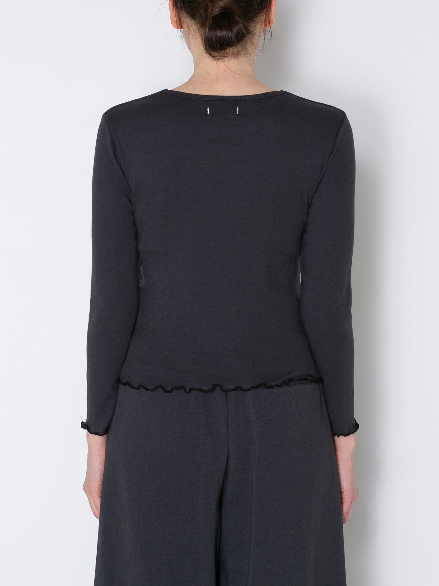 LOVER L/S TEE ORGANIC COTTON STRETCH JERSEY AM-C0010 Charcoal