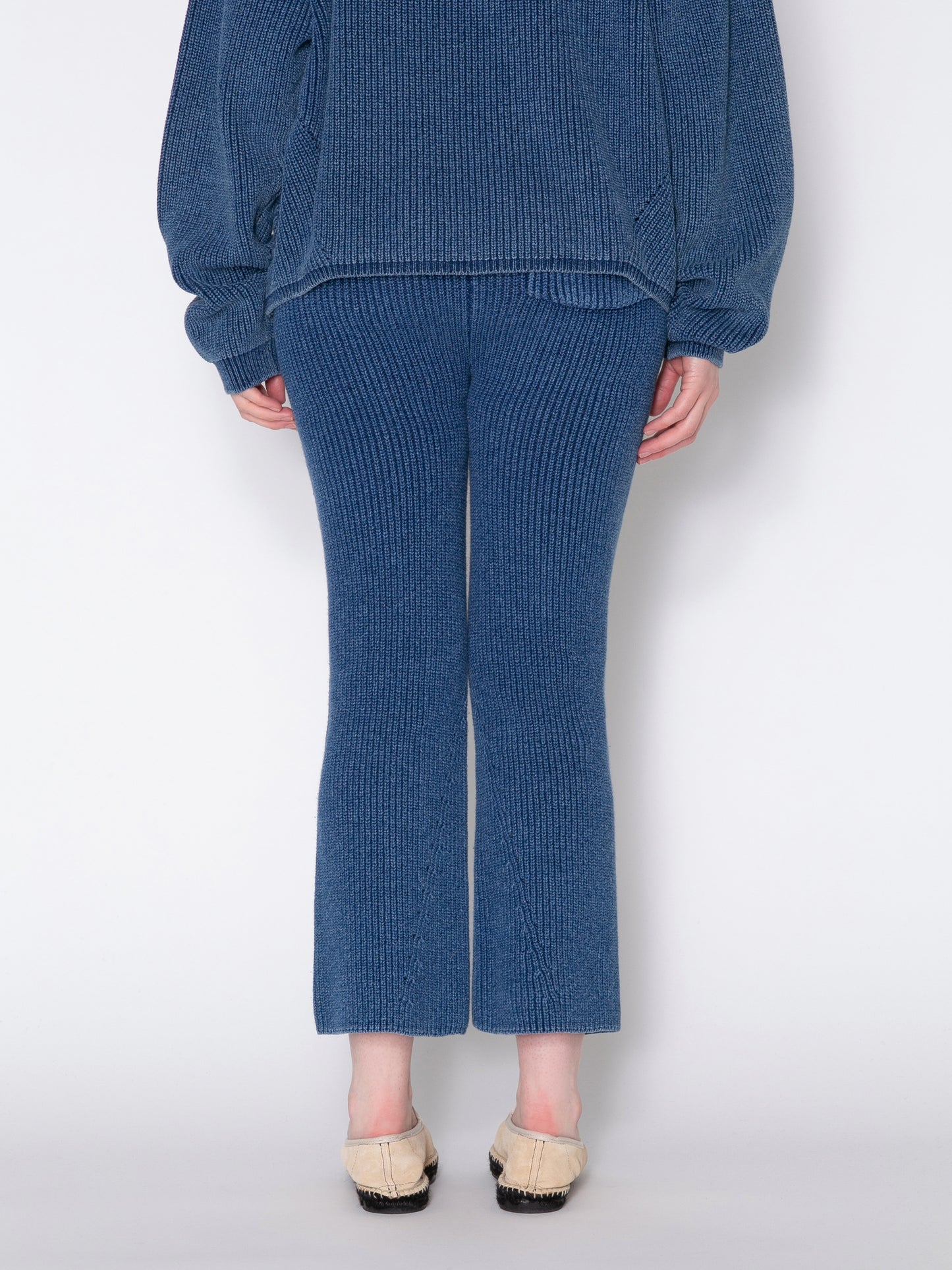 PHAT PANTS COTTON INDIGO KNIT AM-P0002 Blue