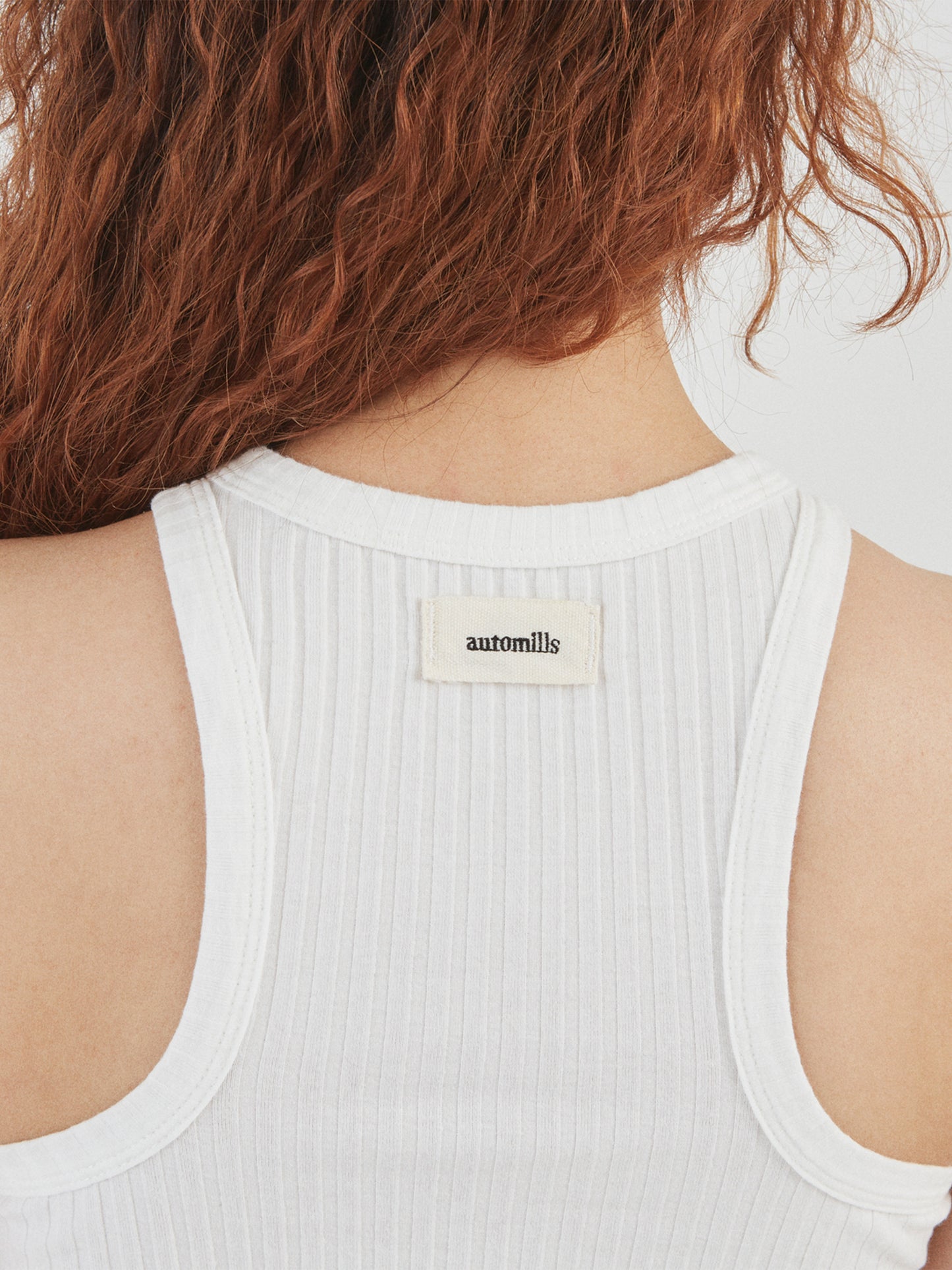 LOVER TANK TOP RIB STRETCH JERSEY AM-C0215 White