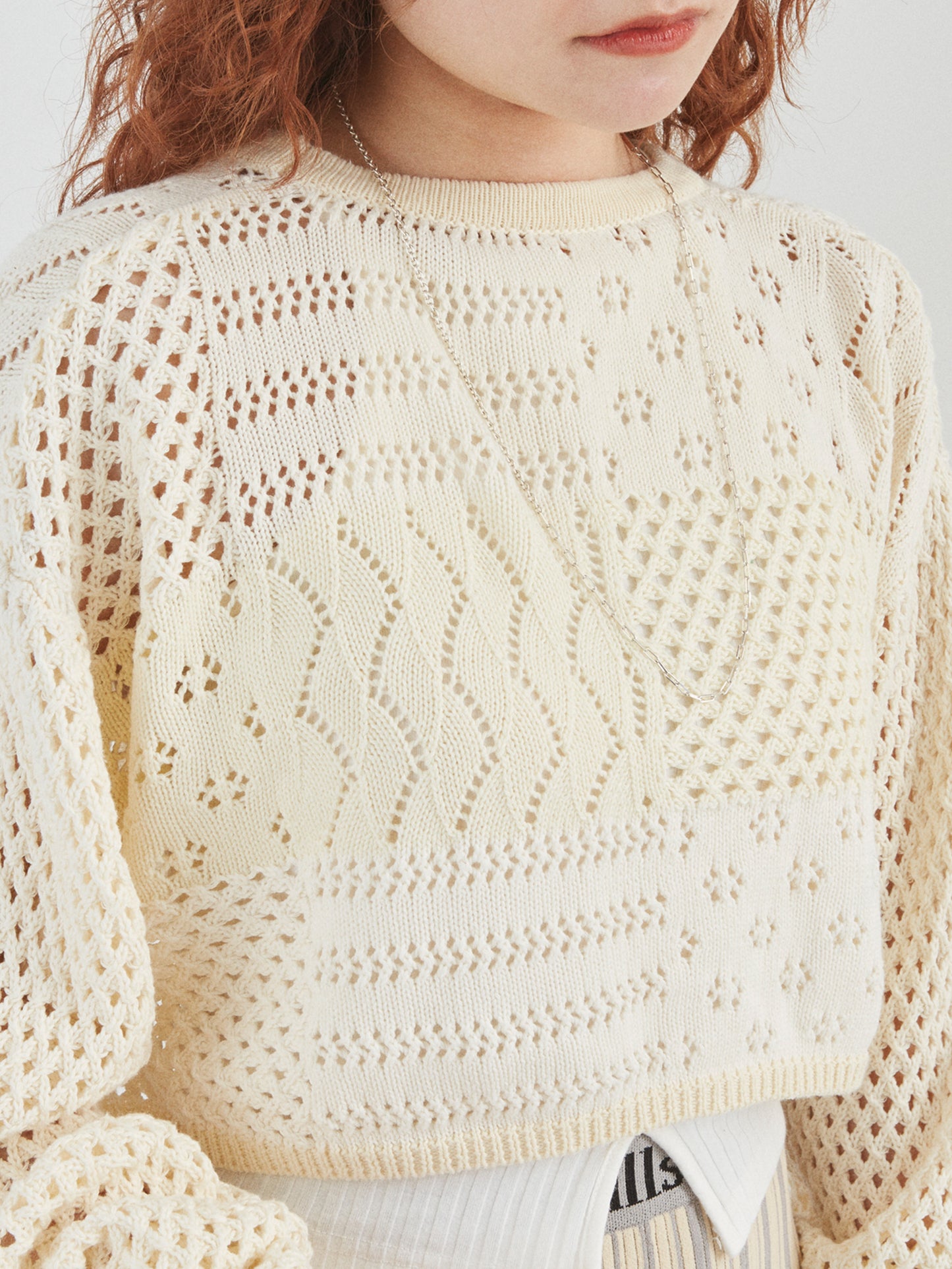 LOVER CARDIGAN COTTON YARN AM-K0202 Natural