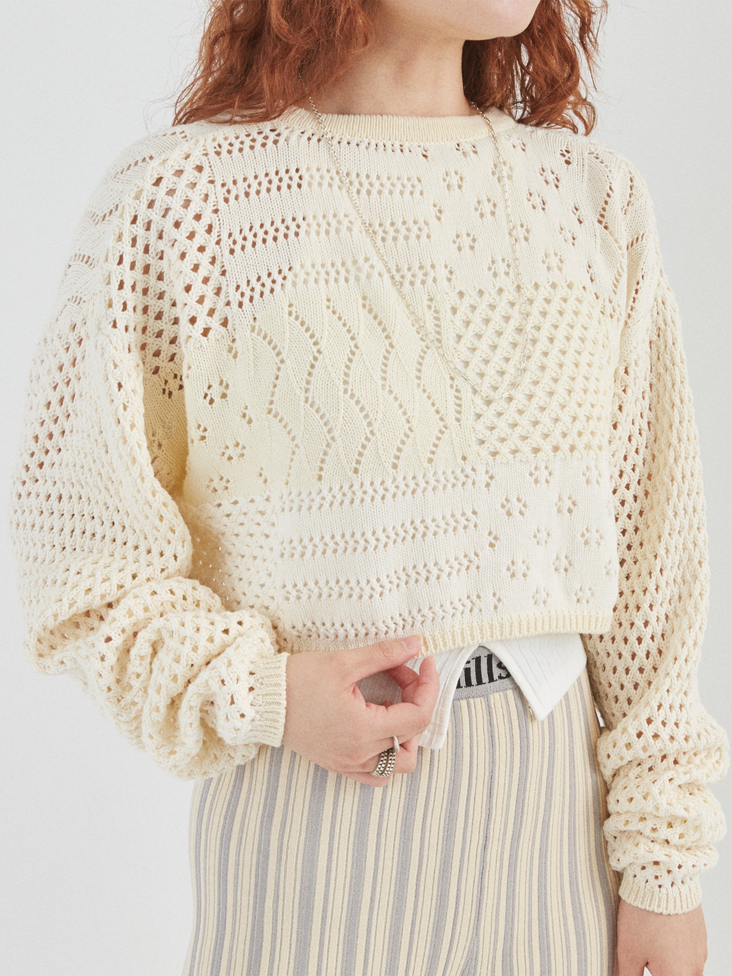 LOVER CARDIGAN COTTON YARN AM-K0202 Natural