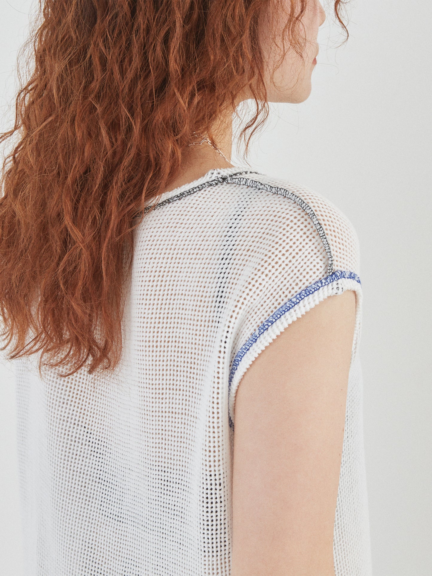 NOMADS N/S TEE LONG COTTON MESH AM-C0214 White