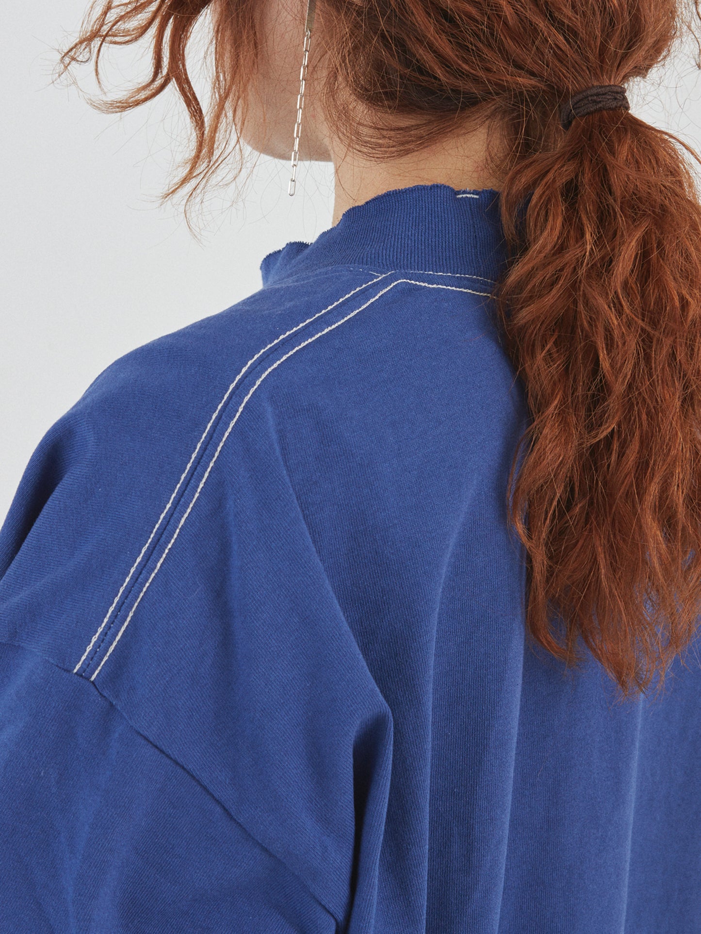 BAGGY L/S TEE COTTON JERSEY AM-C0207 Blue
