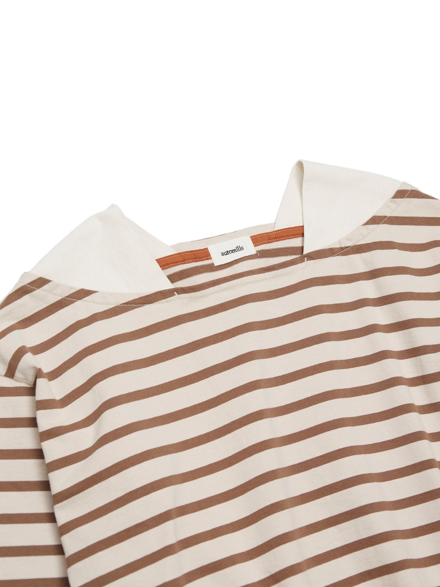 BAGGY BOAT L/S TEE COTTON BORDER JERSEY AM-C0201 Beige/Brown