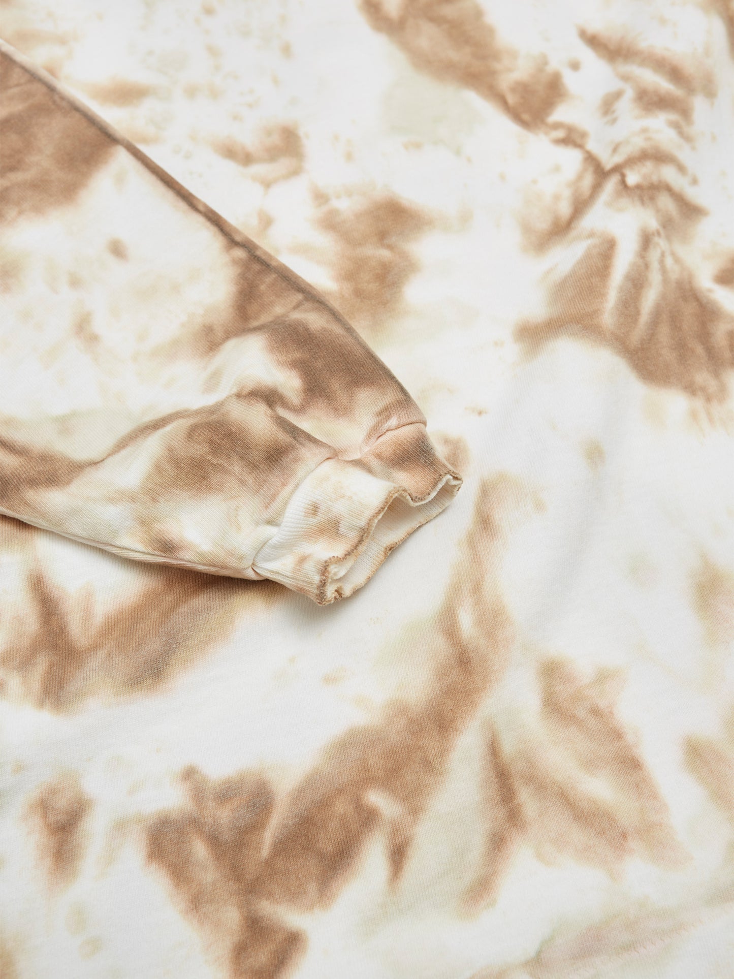 BAGGY L/S TEE COTTON JERSEY w/ TIE DYE AM-C0211 Beige