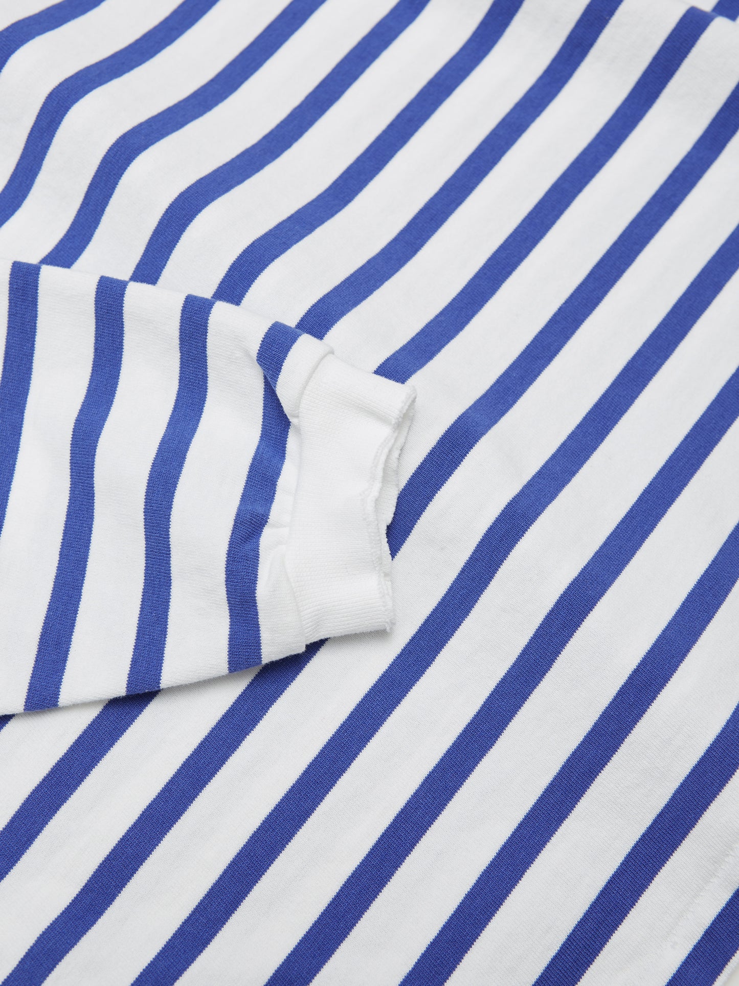 BAGGY L/S TEE COTTON BORDER JERSEY AM-C0203 White/Blue