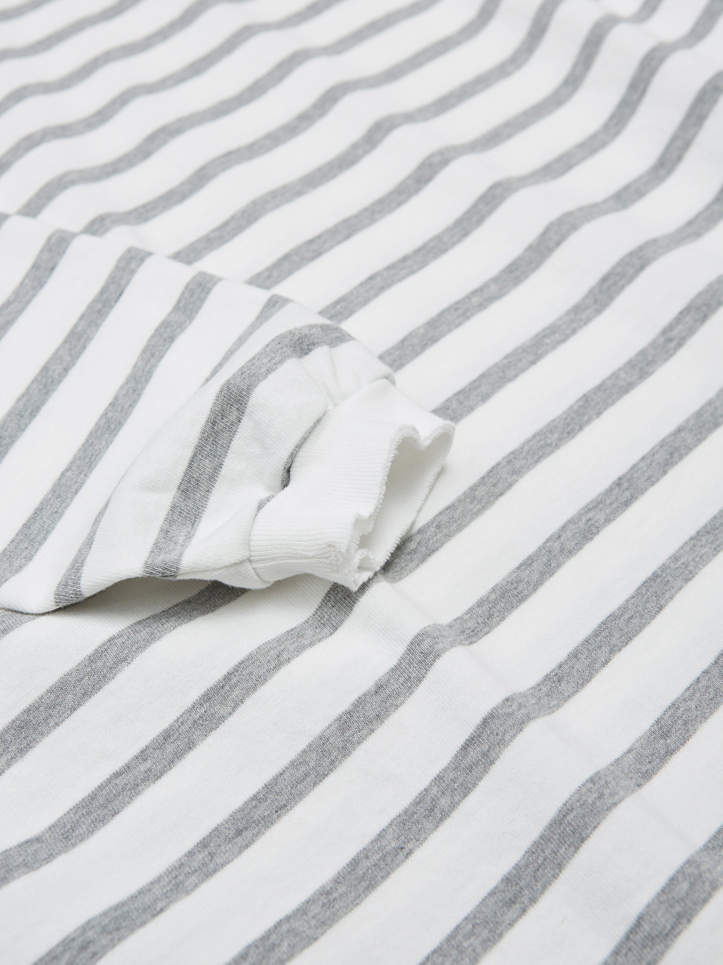 BAGGY L/S TEE COTTON BORDER JERSEY AM-C0203 White/Gray