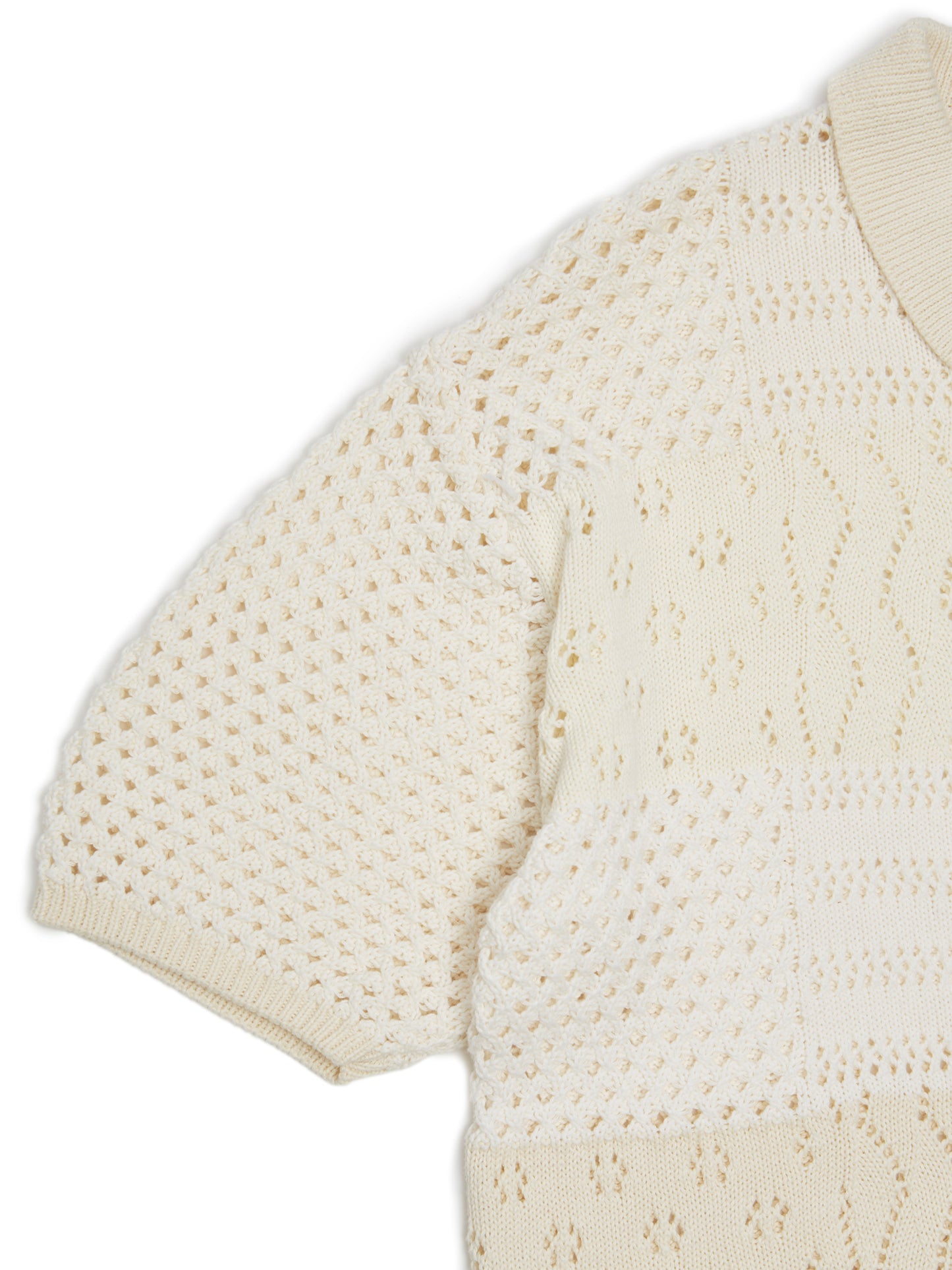 LOVER ZIP POLO SS COTTON YARN AM-K0201 Natural