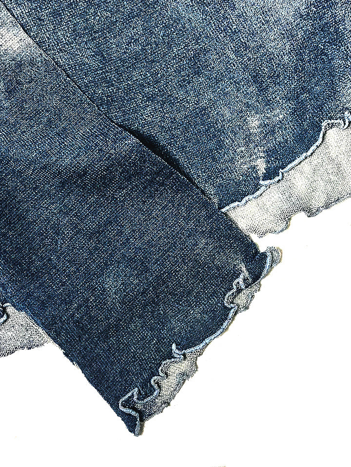 GRATEFUL TOPS LS COTTON MIX YARN w/TIE DYE PRINTED AM-K0205-B Navy blue