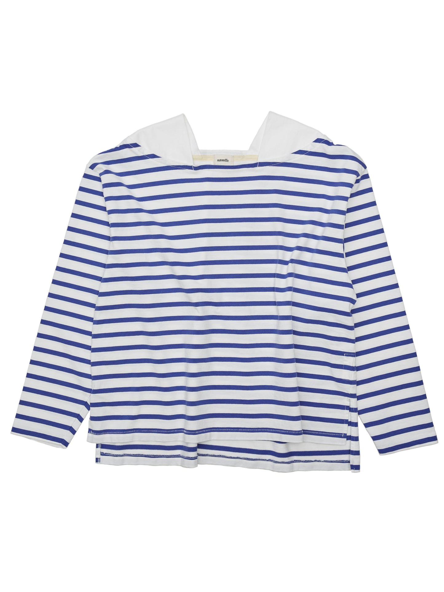 BAGGY BOAT L/S TEE COTTON BORDER JERSEY AM-C0201 White/Blue