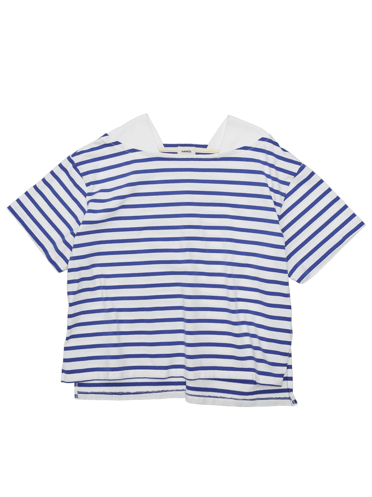BAGGY BOAT S/S TEE COTTON BORDER JERSEY AM-C0202 White/Blue