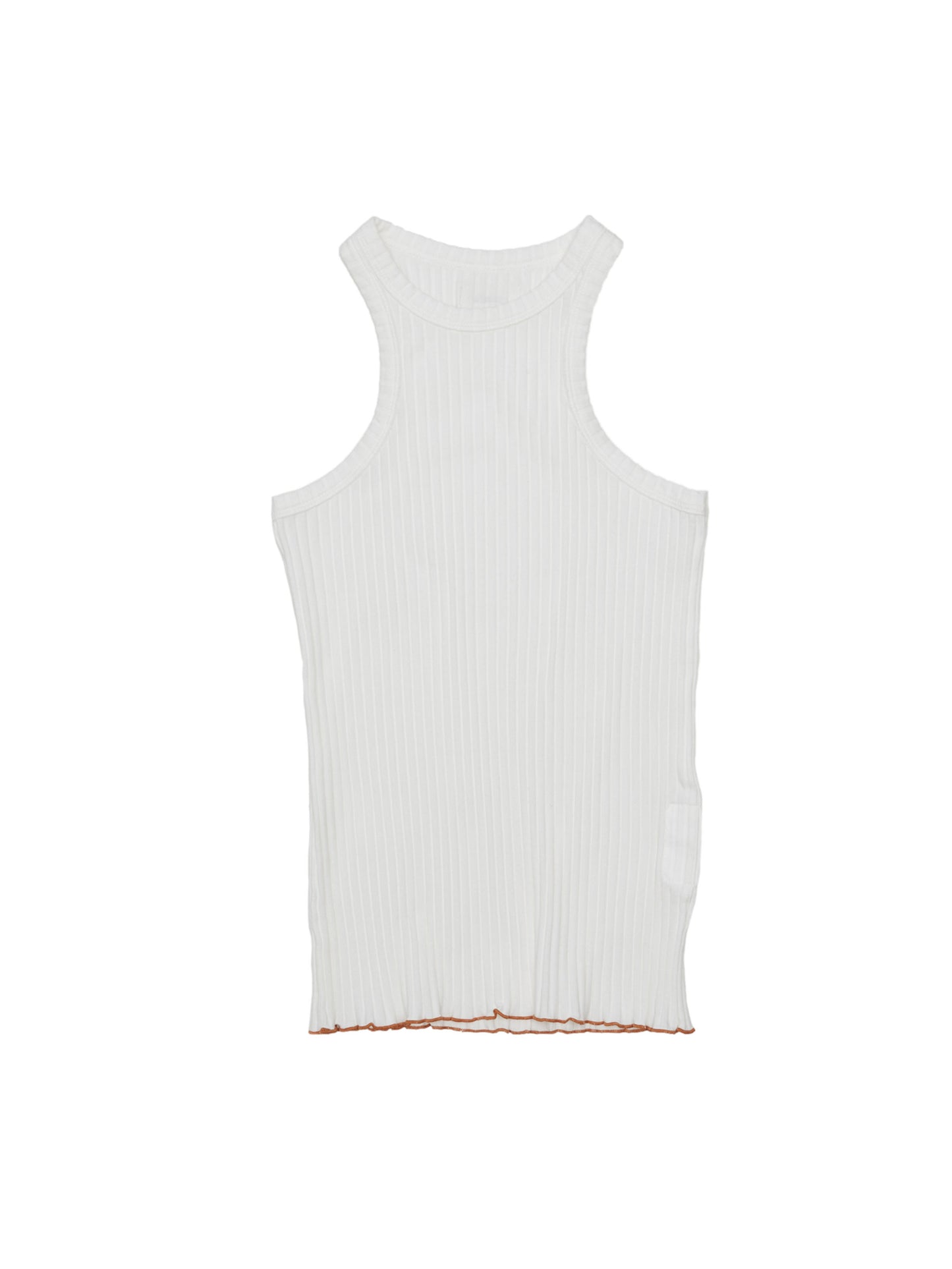 LOVER TANK TOP RIB STRETCH JERSEY AM-C0215 White