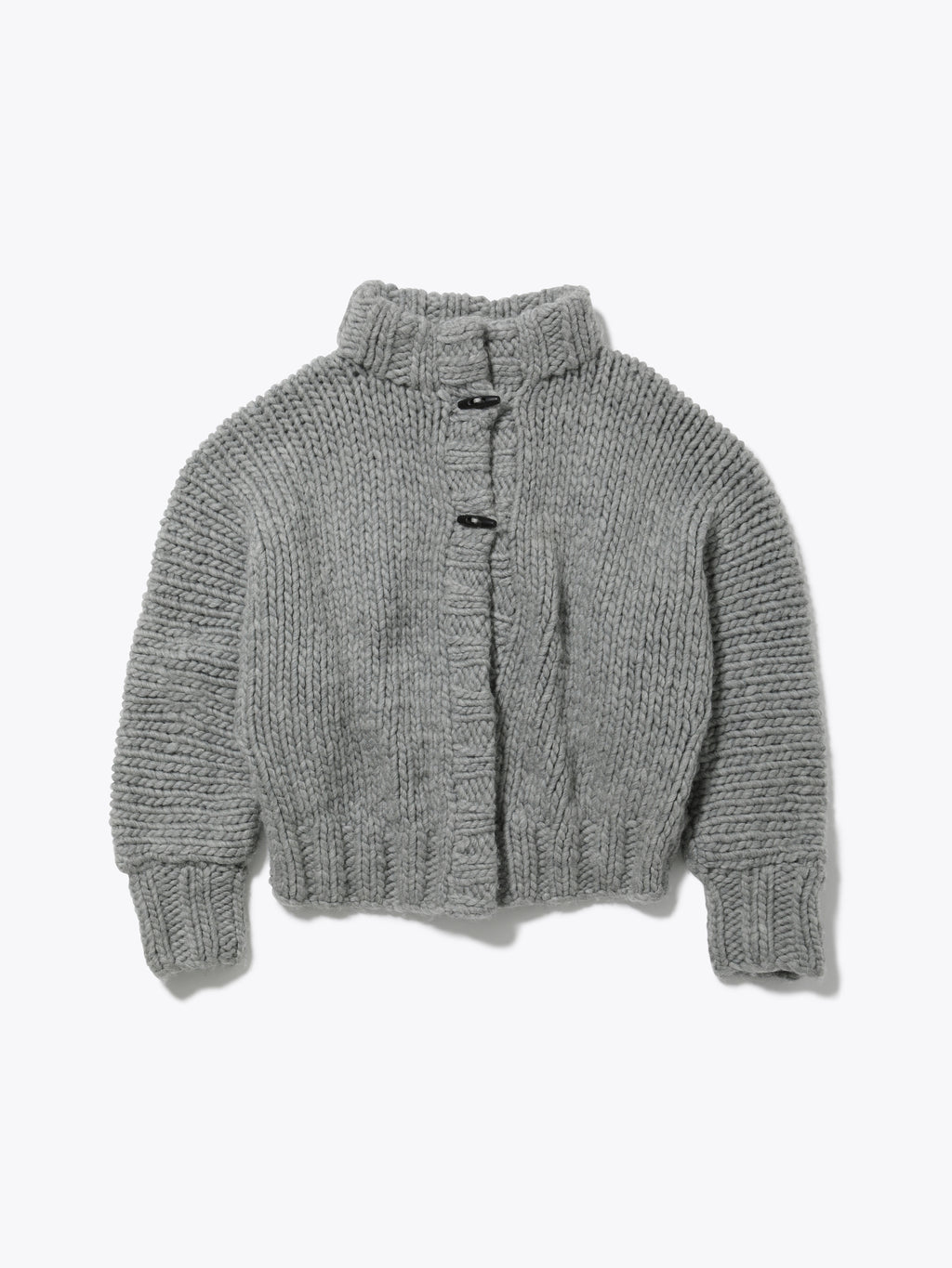 CHILLING HAND MADE SWEATER HEAVY WEIGHT WOOL YARN AM-K0309 GRAY
