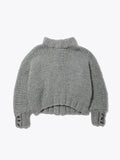 CHILLING HAND MADE SWEATER HEAVY WEIGHT WOOL YARN AM-K0309 GRAY