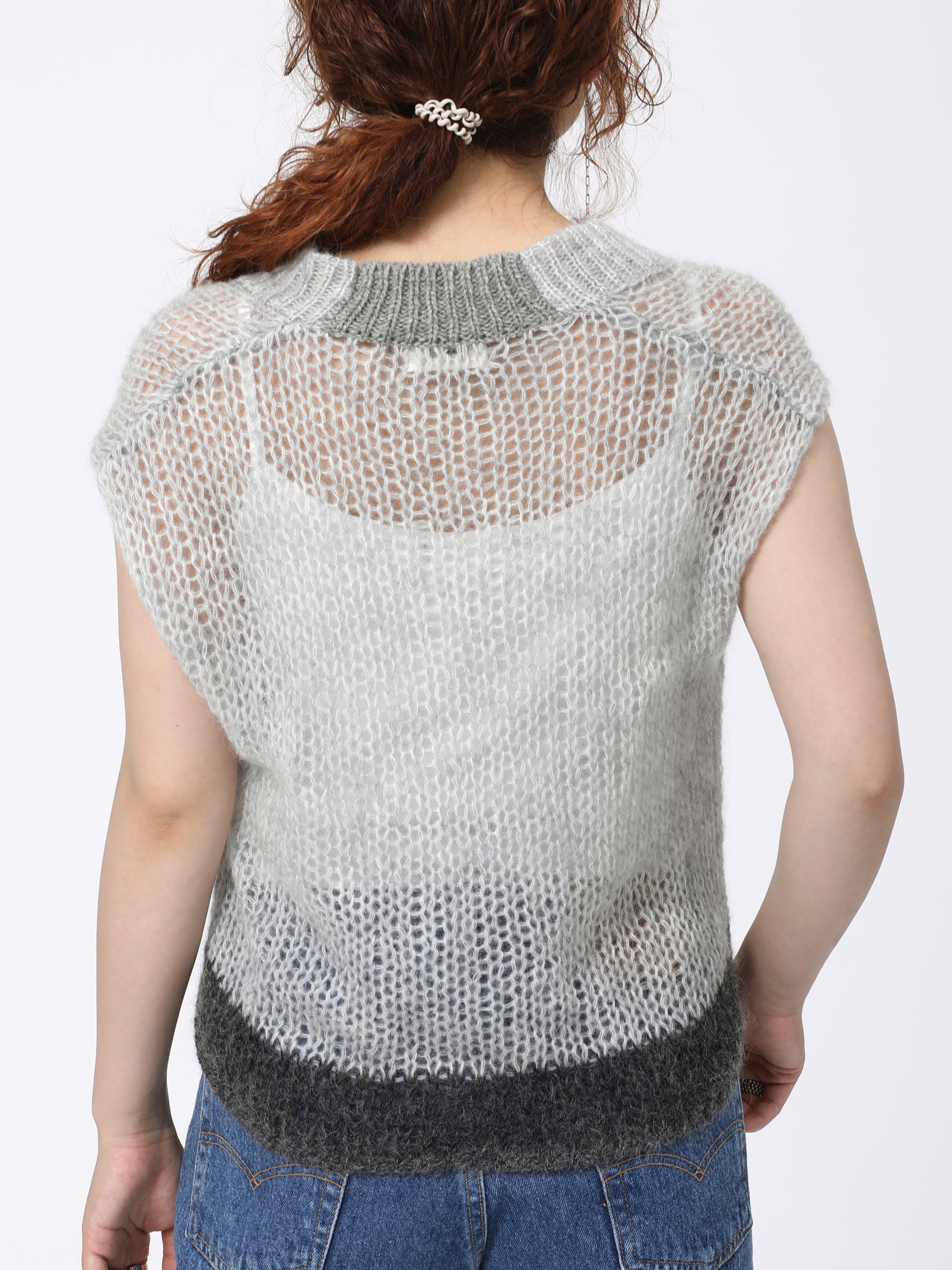 NOMADS TOPS N/S MOHAIR MIX YARN AM-K0302 Gray