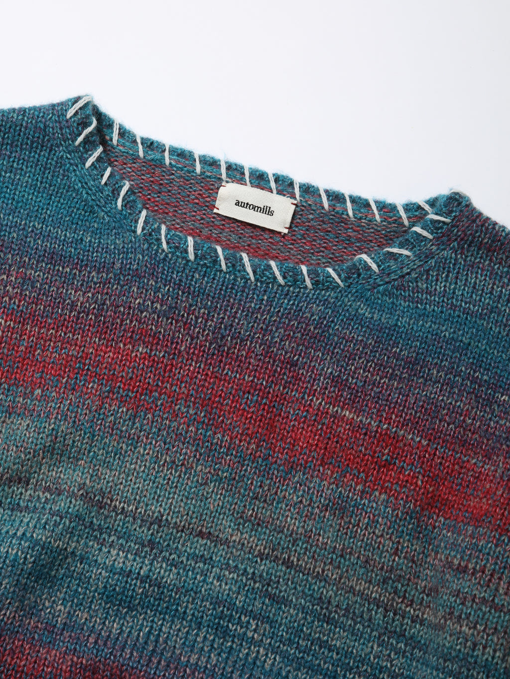 SPACY BOAT NECK TOPS COLOR MIX YARN AM-K0308 Pink