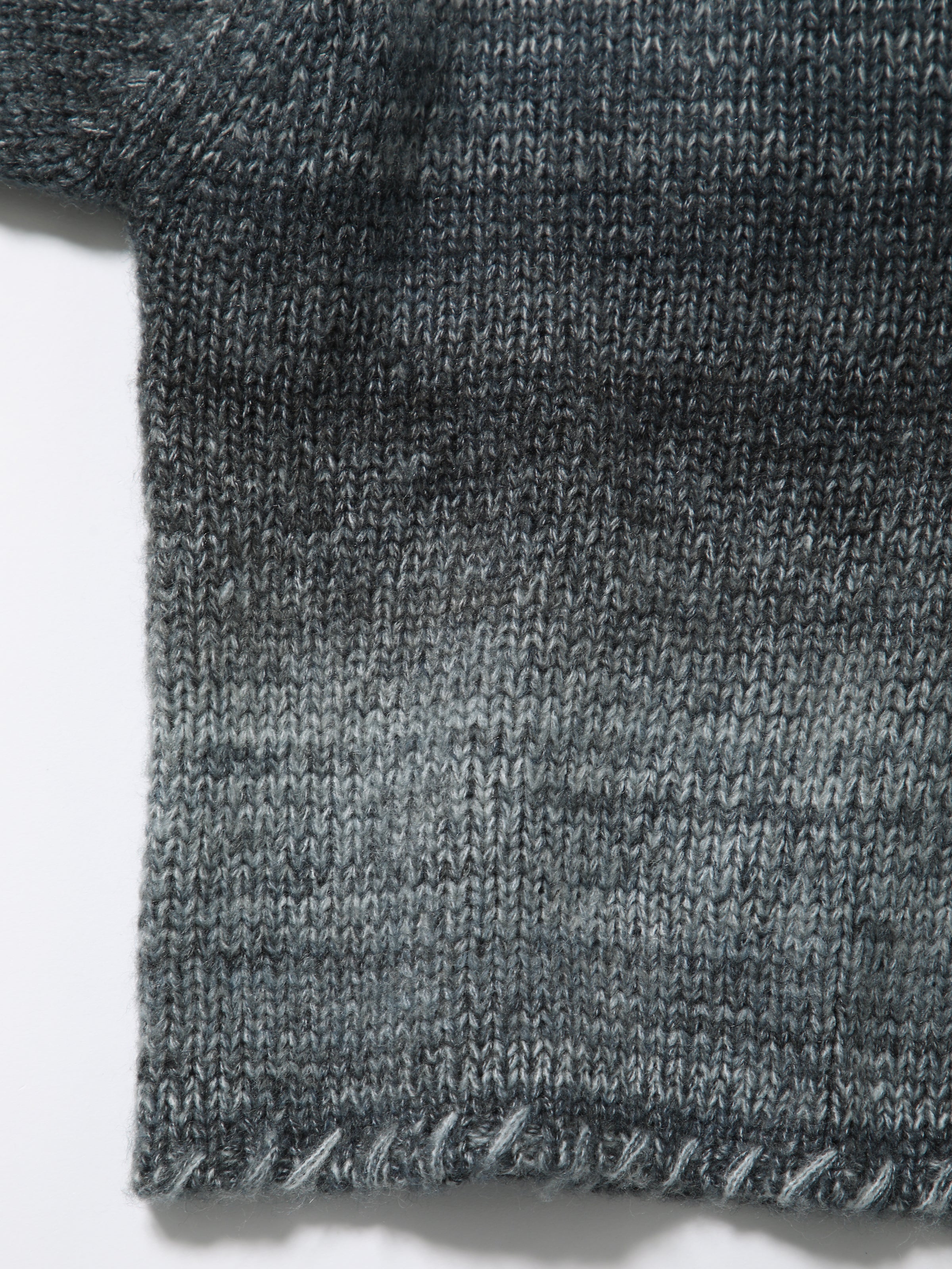 SPACY HOODED PARKA COLOR MIX YARN AM-K0307 Gray