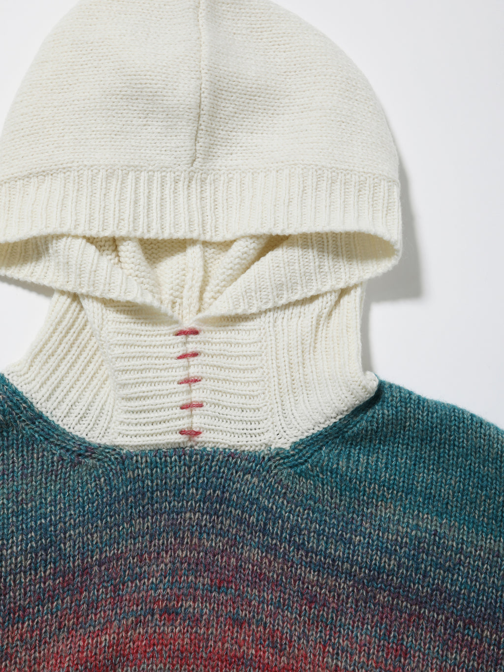 SPACY HOODED PARKA COLOR MIX YARN AM-K0307 Pink