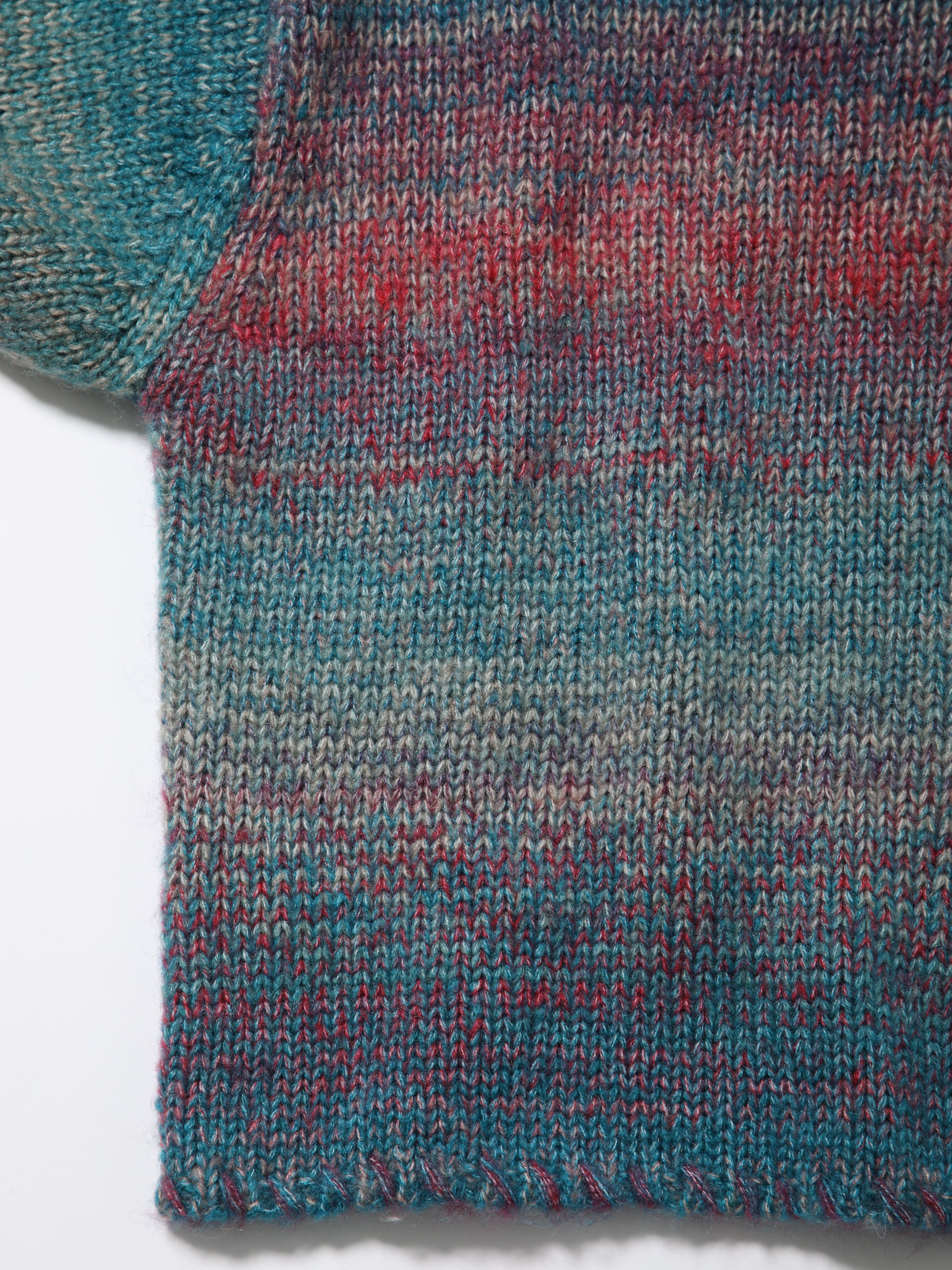 SPACY HOODED PARKA COLOR MIX YARN AM-K0307 Pink