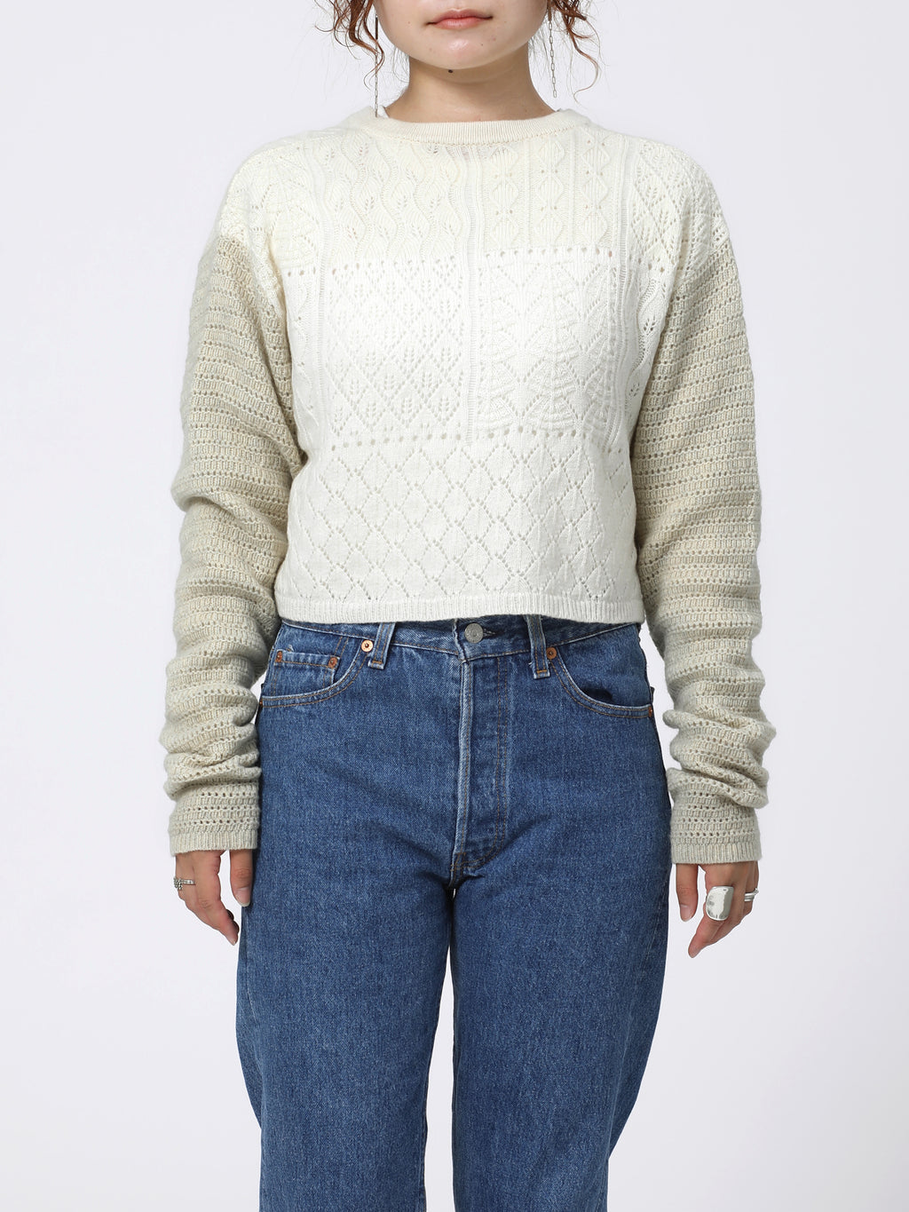 LOVER CARDIGAN W/N MIX YARN AM-K0306 Off white