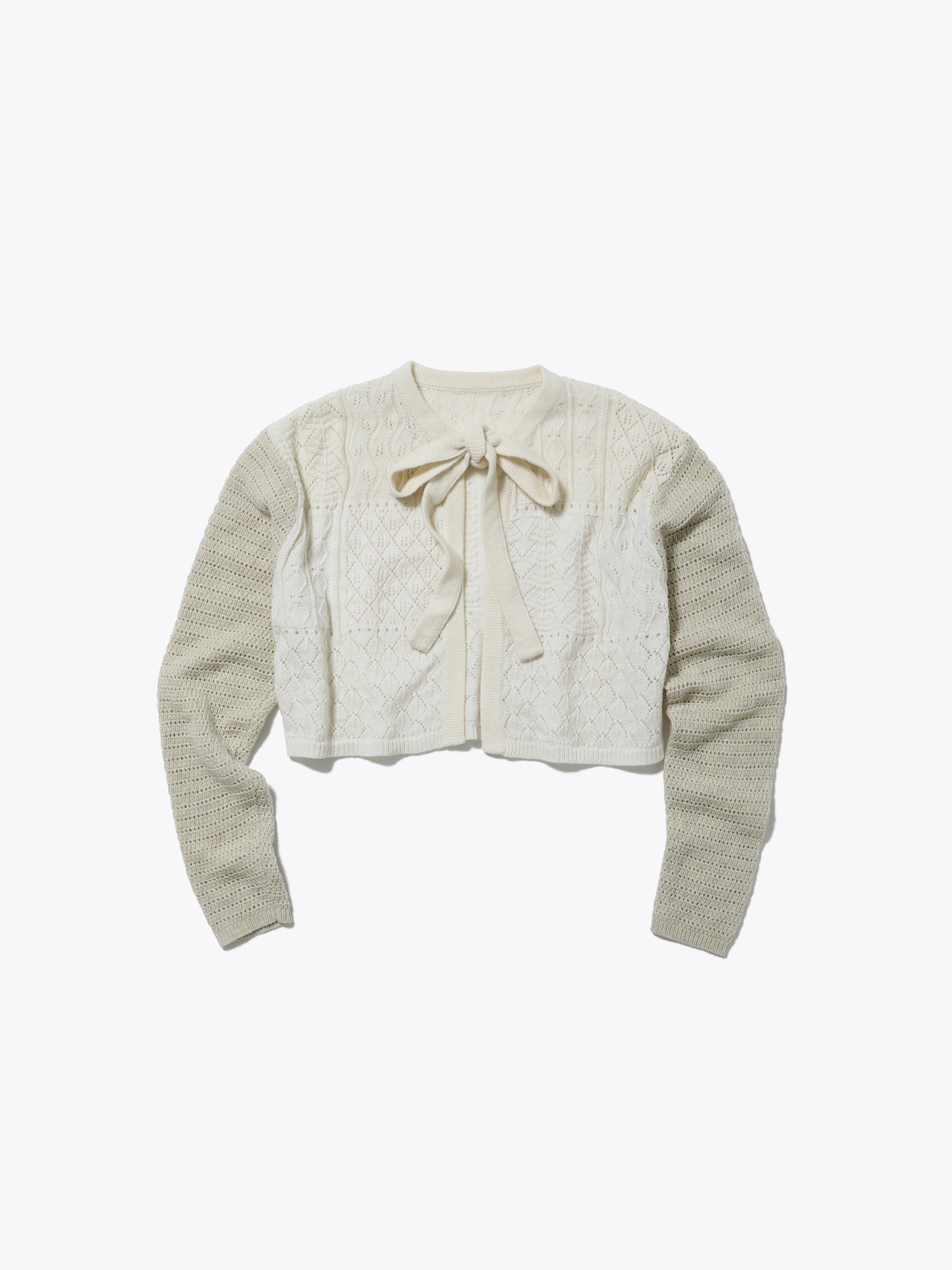 LOVER CARDIGAN W/N MIX YARN AM-K0306 Off white