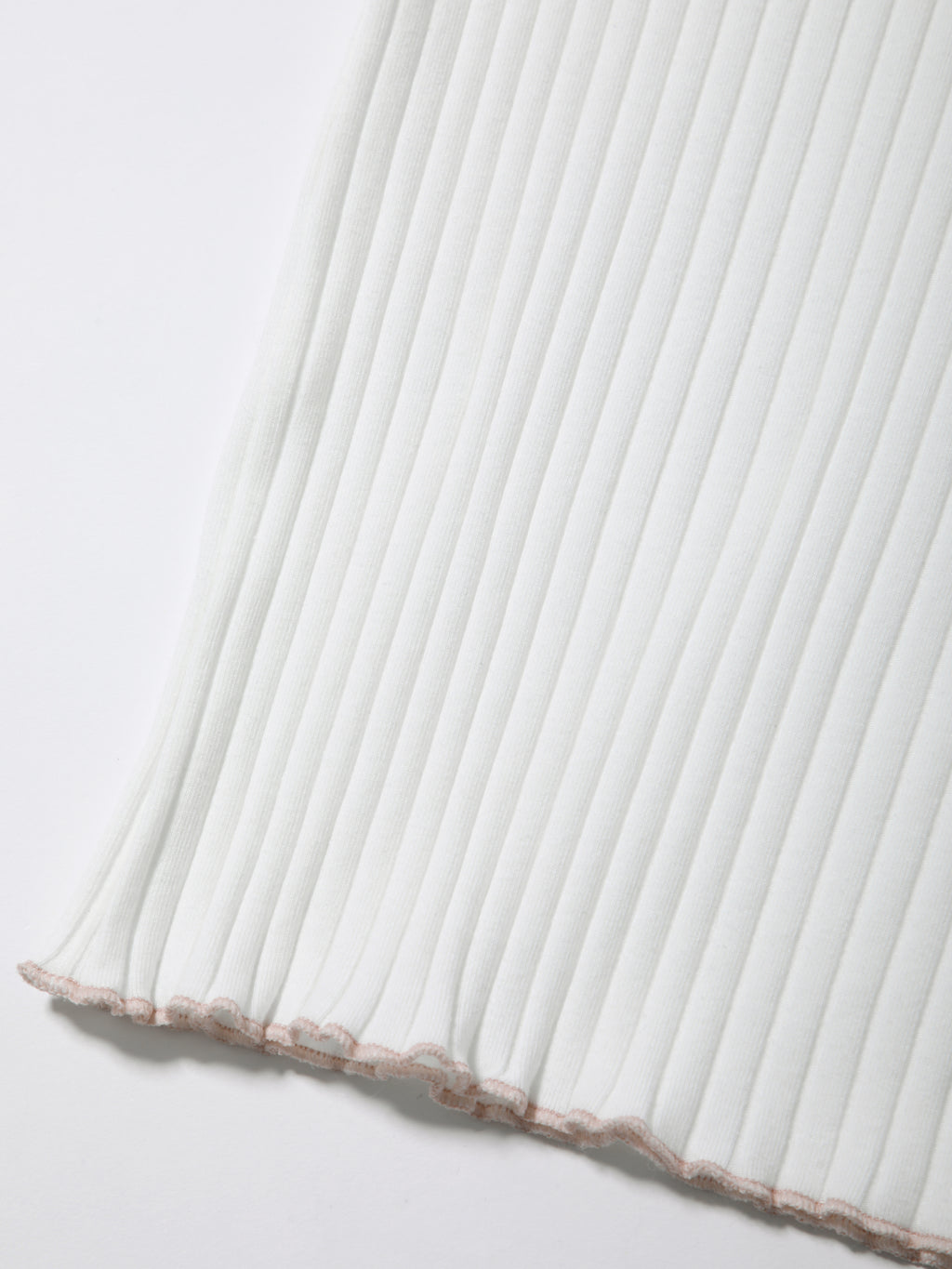 LOVER TOP L/S RIB STRETCH JERSEY AM-C0307 White x White