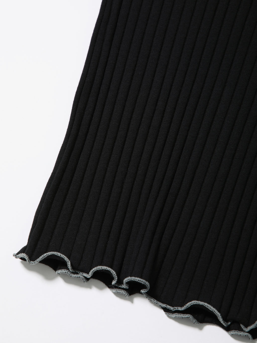 LOVER TOP L/S RIB STRETCH JERSEY AM-C0307 Black x Off white