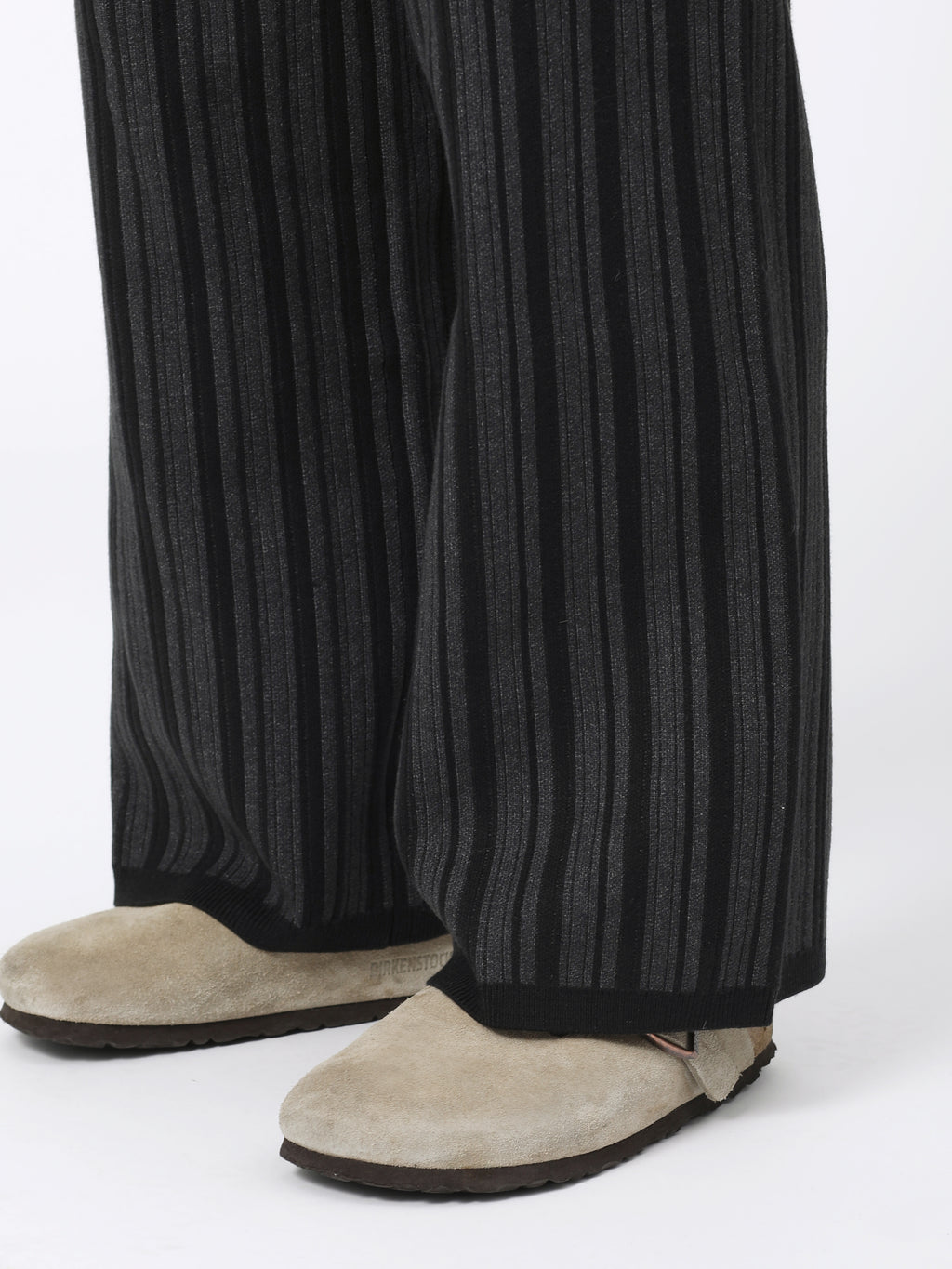 PHAT STRIPE PANTS POLY MIX YARN AM-K0311 Charcoal
