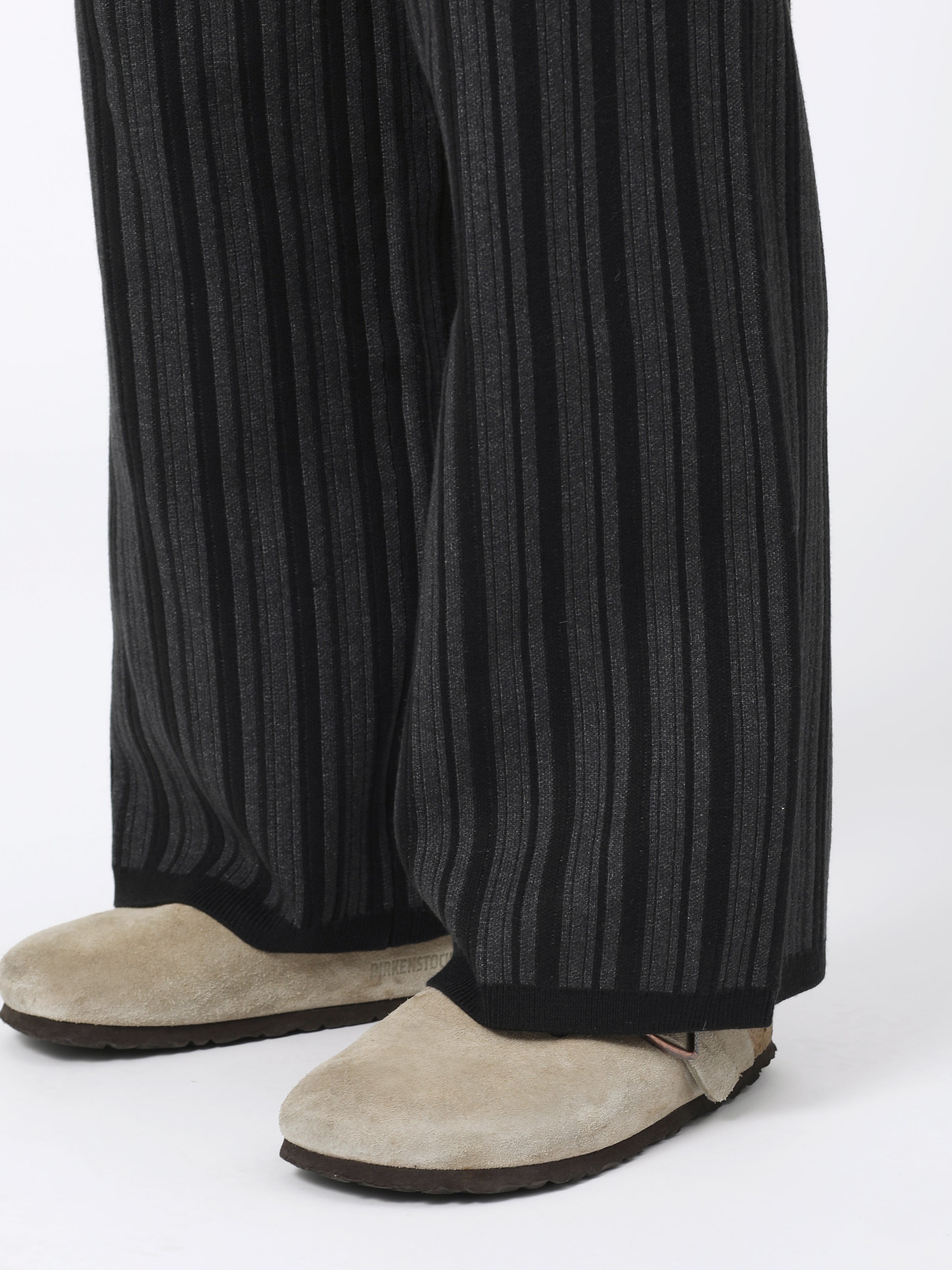 PHAT STRIPE PANTS POLY MIX YARN AM-K0311 Charcoal