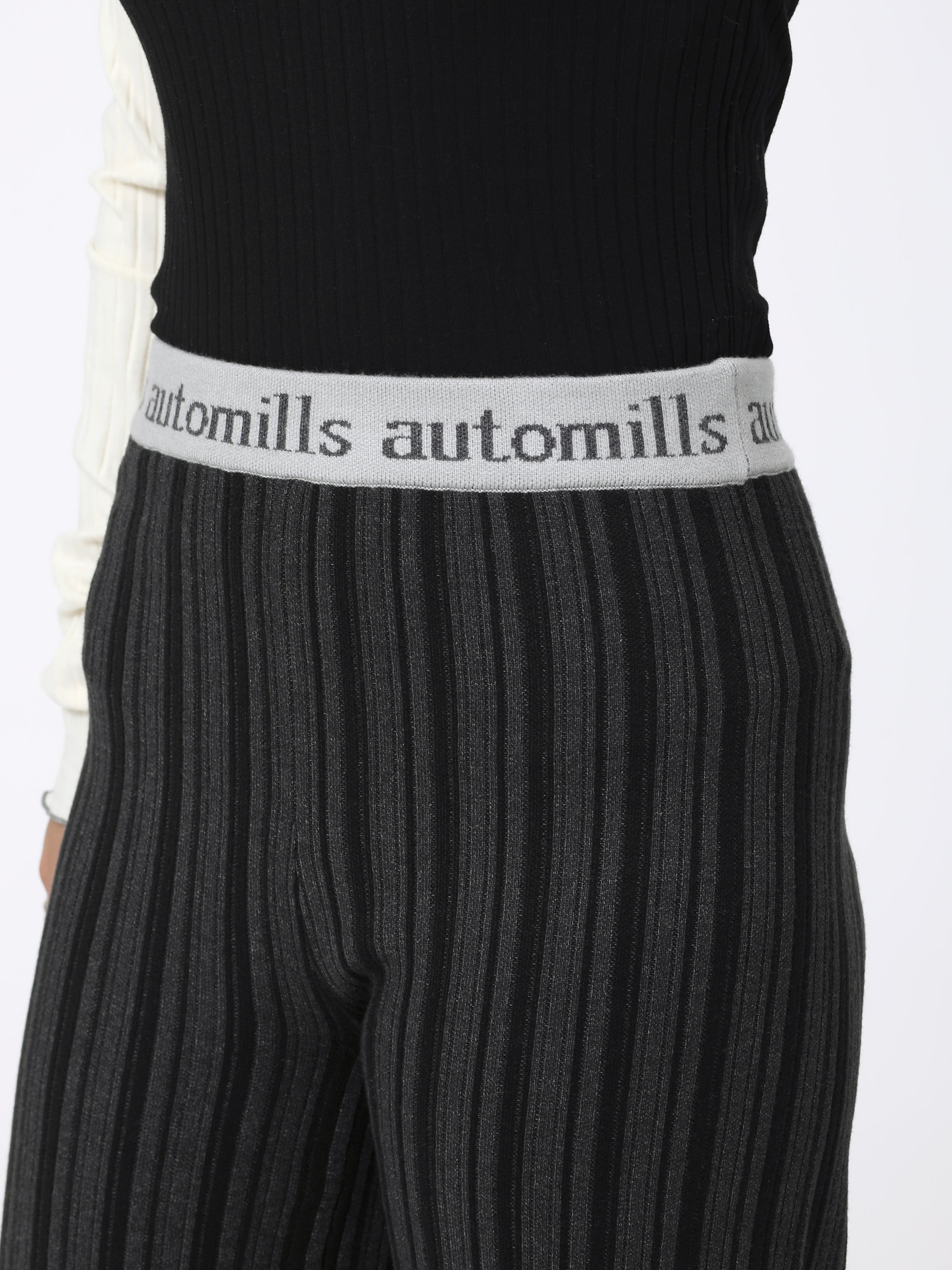 PHAT STRIPE PANTS POLY MIX YARN AM-K0311 Charcoal