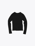 LOVER TOP L/S RIB STRETCH JERSEY AM-C0307 Black x Black