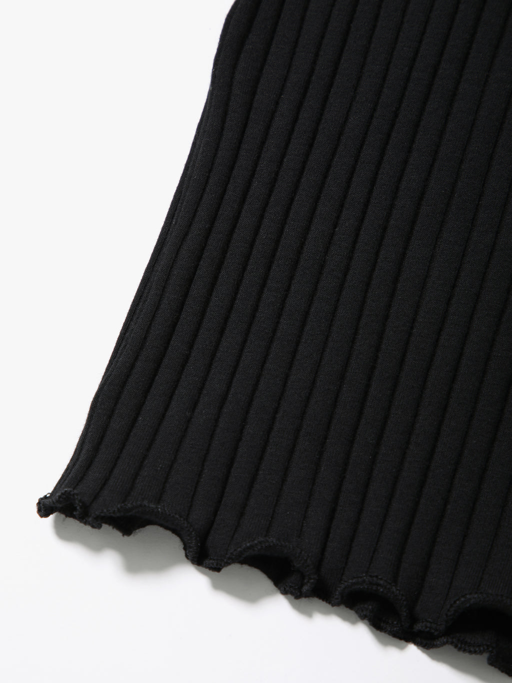 LOVER TOP L/S RIB STRETCH JERSEY AM-C0307 Black x Black