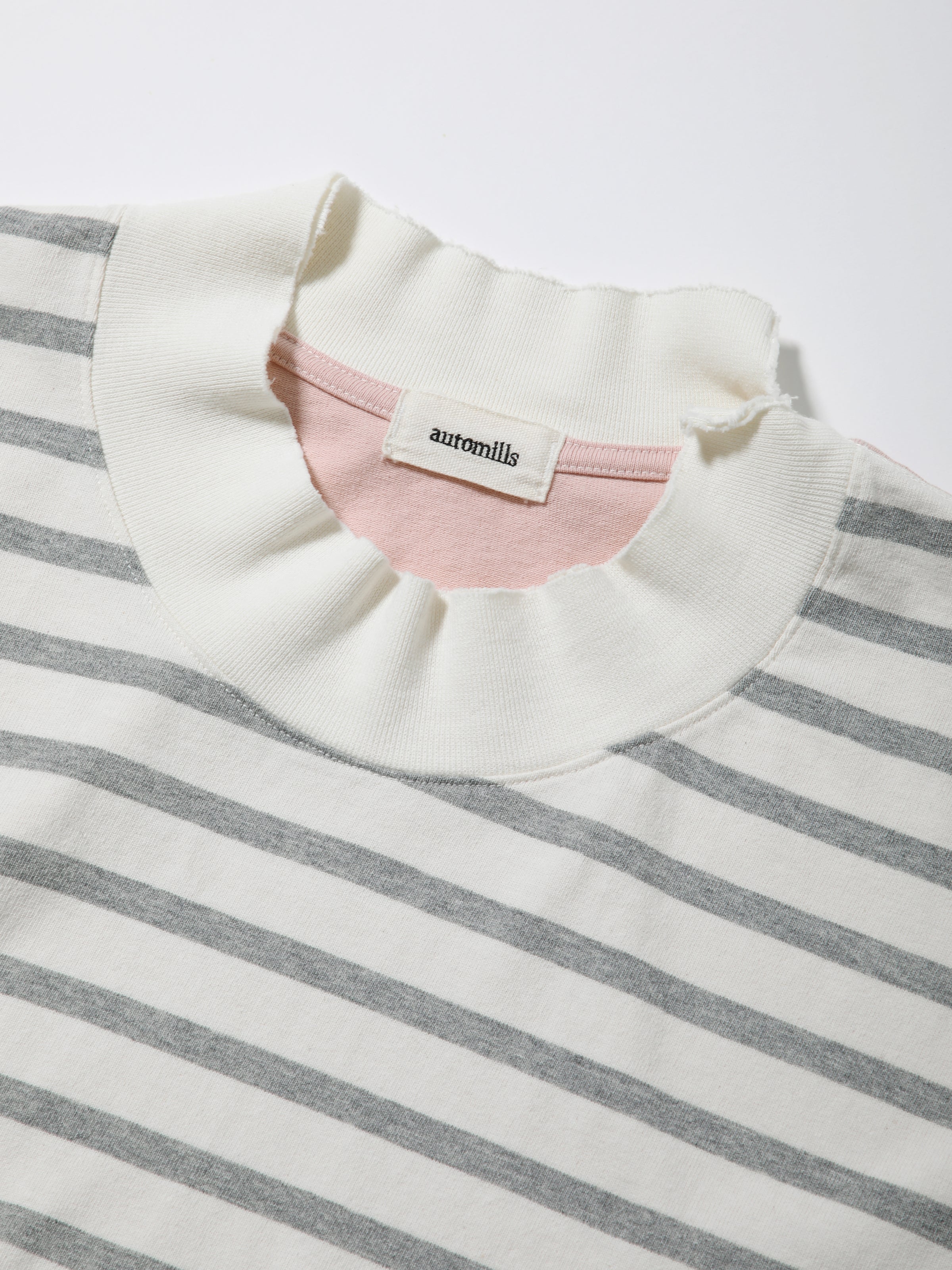 BAGGY L/S TEE COTTON BORDER JERSEY AM-C0310 Off white