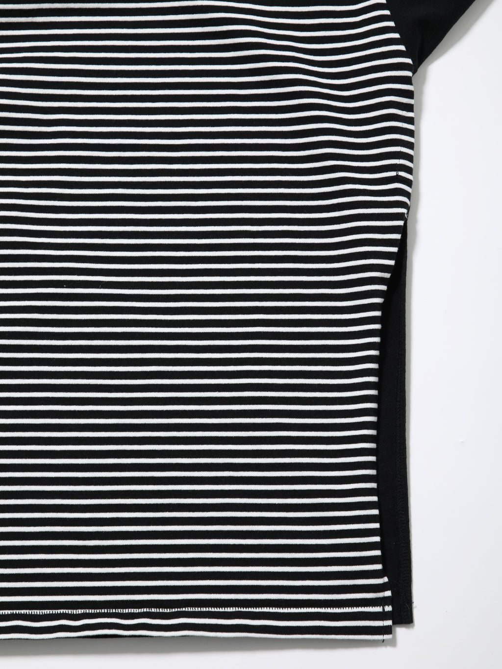 BAGGY L/S TEE COTTON BORDER JERSEY AM-C0310 Black