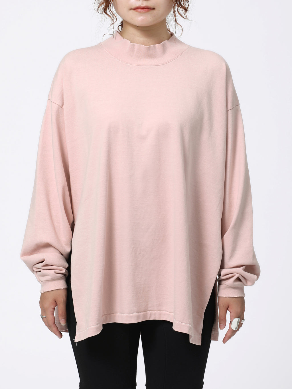 BAGGY L/S TEE COTTON JERSEY AM-C0312 Pink