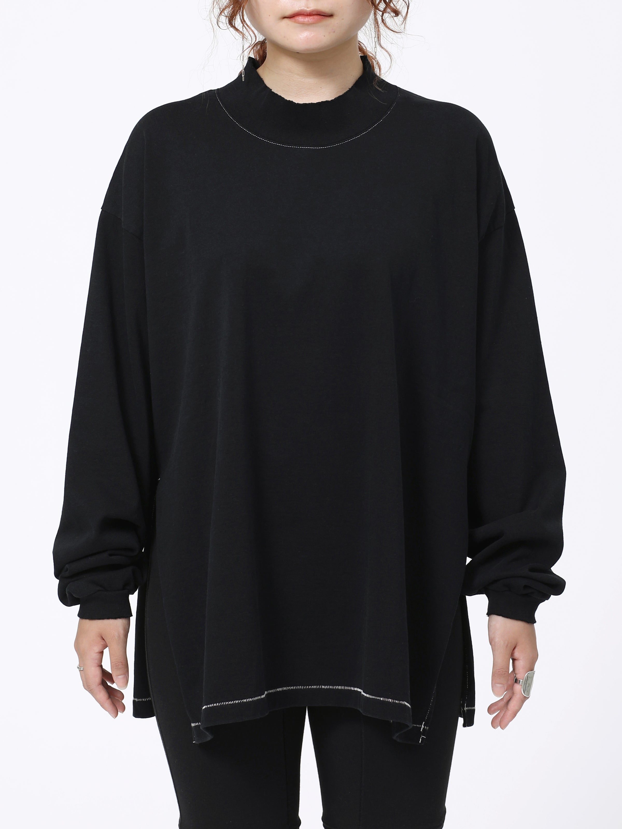 BAGGY L/S TEE COTTON JERSEY AM-C0312 Black