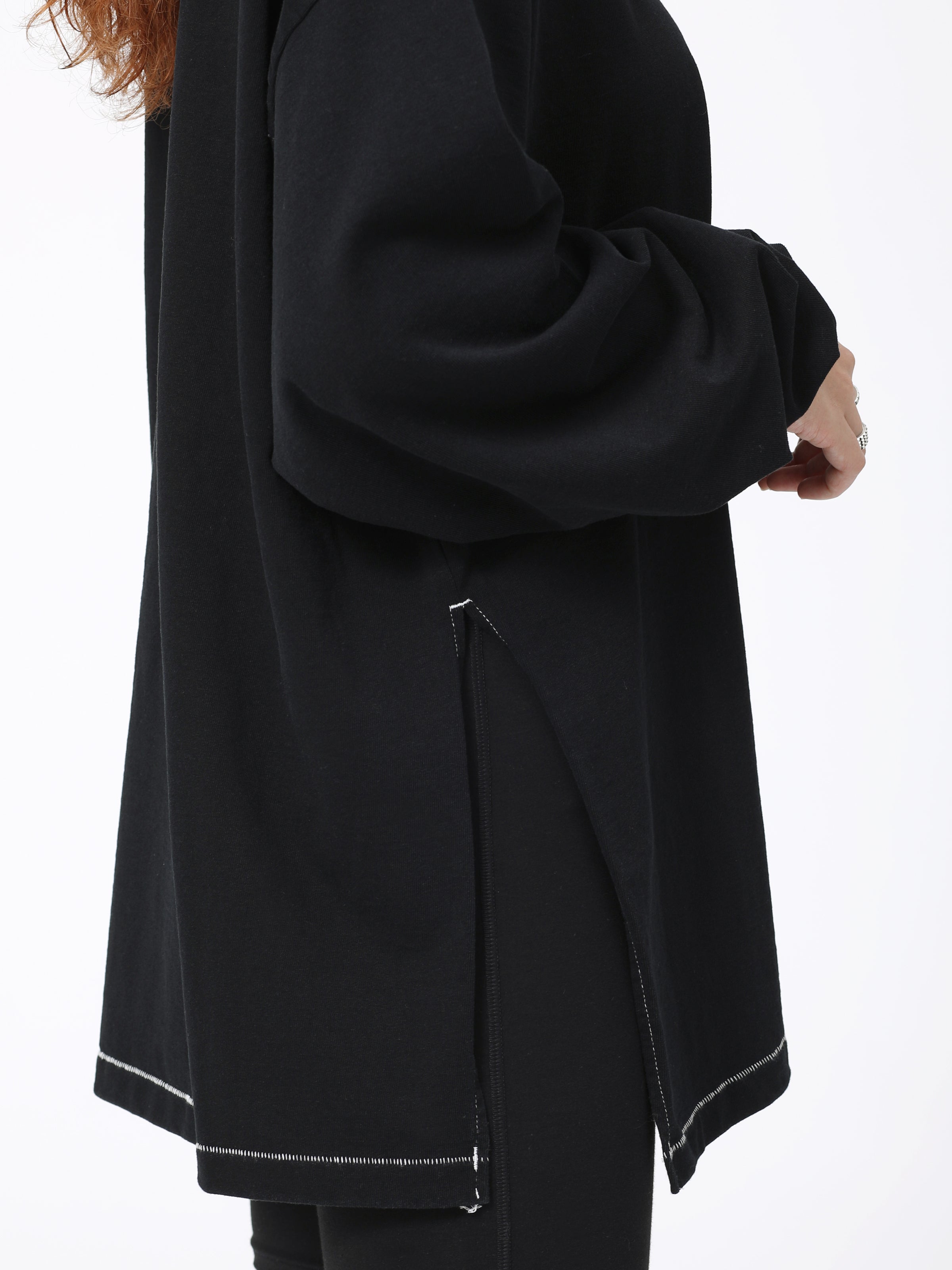 BAGGY L/S TEE COTTON JERSEY AM-C0312 Black